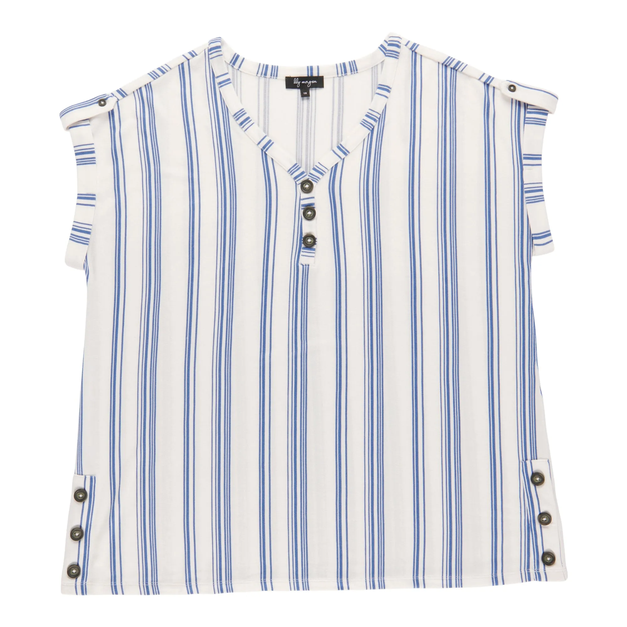 lily morgan Women's Plus Printed V-Neck Blouse sold by Giant Tiger product image thumbnail 4