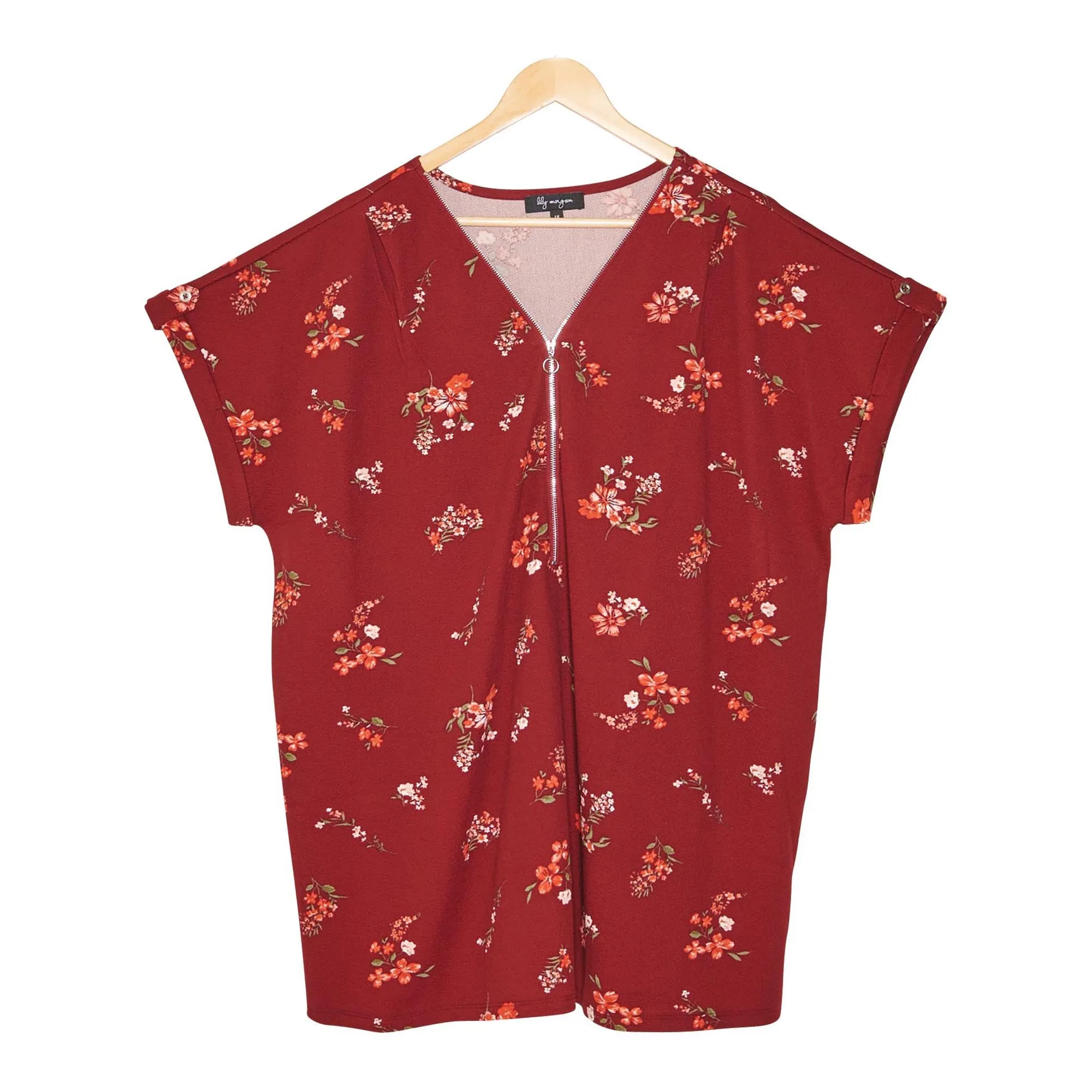 lily morgan Women's Printed Sleeveless Zip Flare Top sold by Giant Tiger product image thumbnail 3