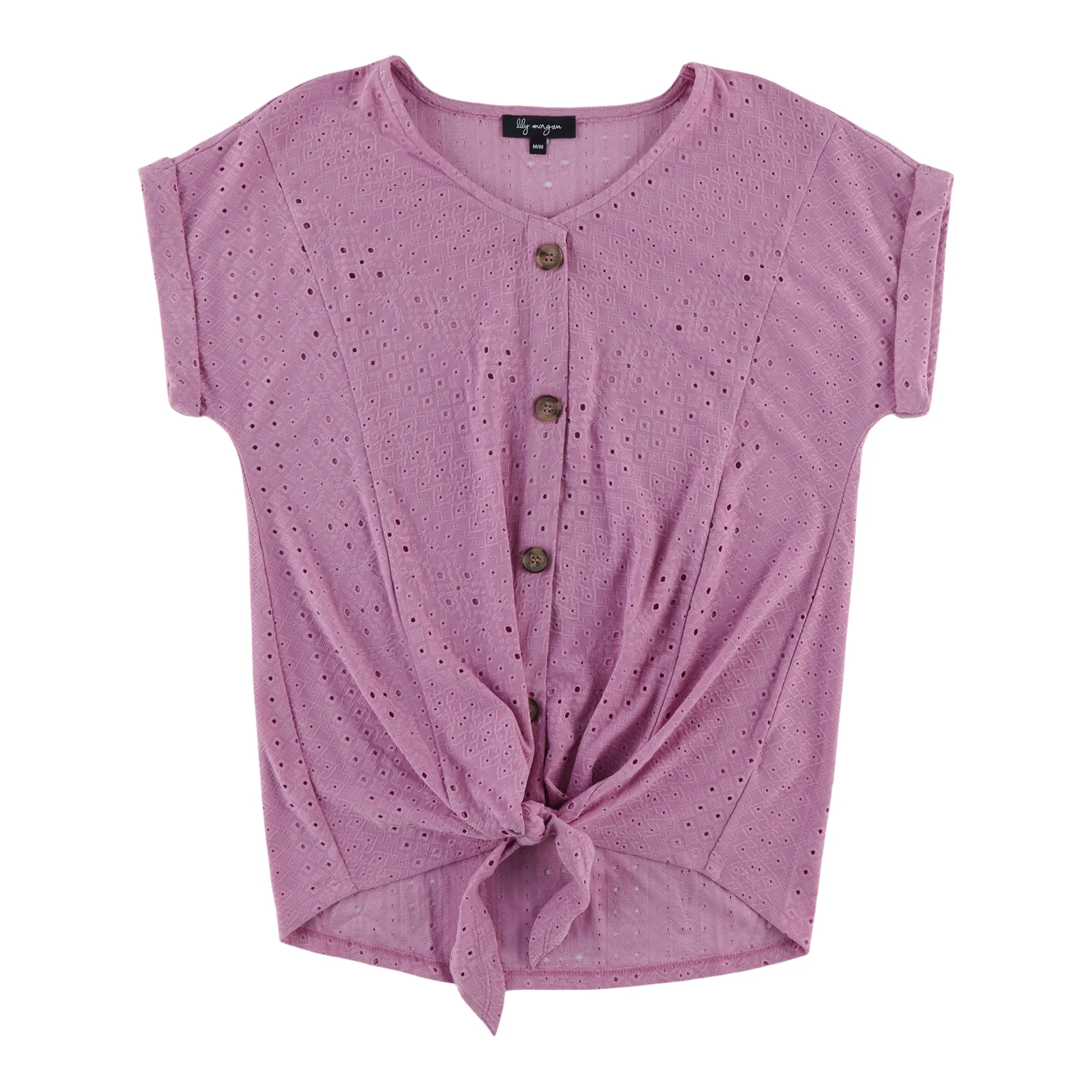 lily morgan Women's Button-Up Tie-Front Blouse sold by Giant Tiger product image thumbnail 3