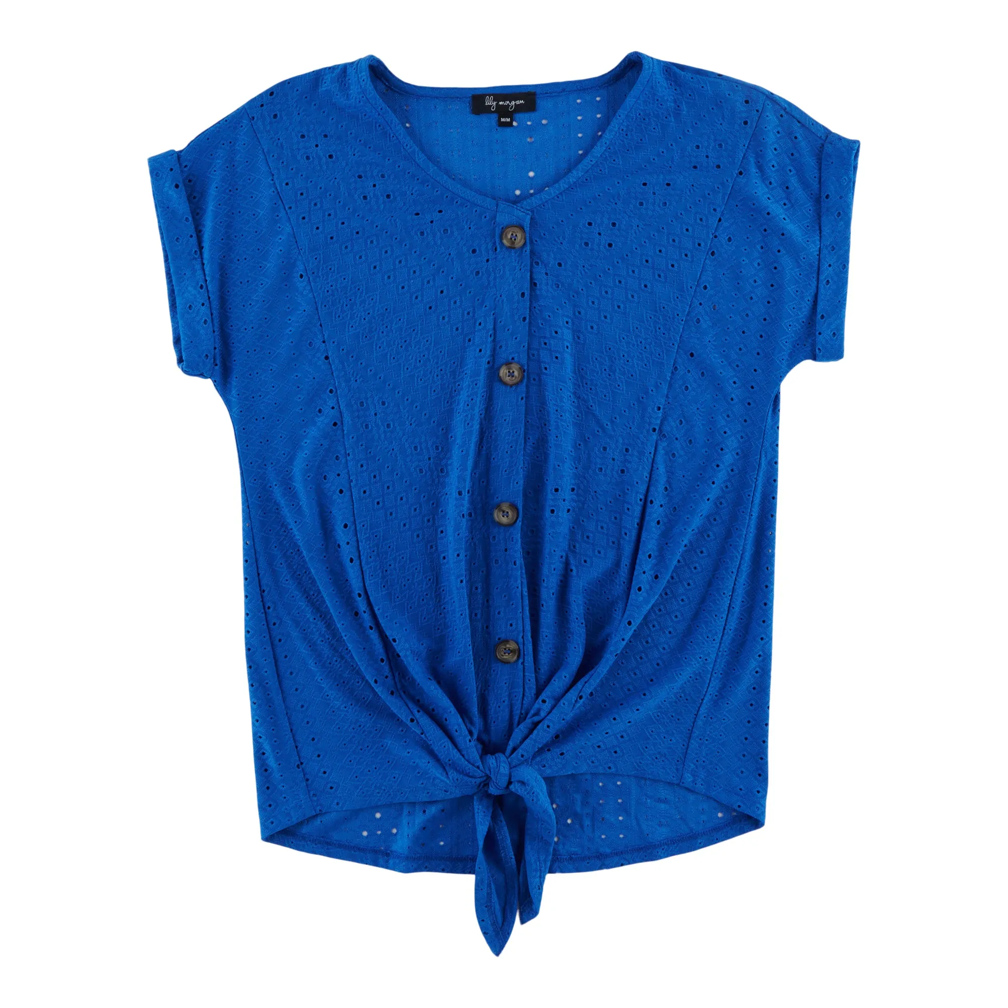 lily morgan Women's Button-Up Tie-Front Blouse sold by Giant Tiger product image thumbnail 2