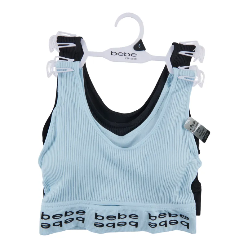 Women's Branded Ribbed Sports Bra, 2-Pack sold by Giant Tiger