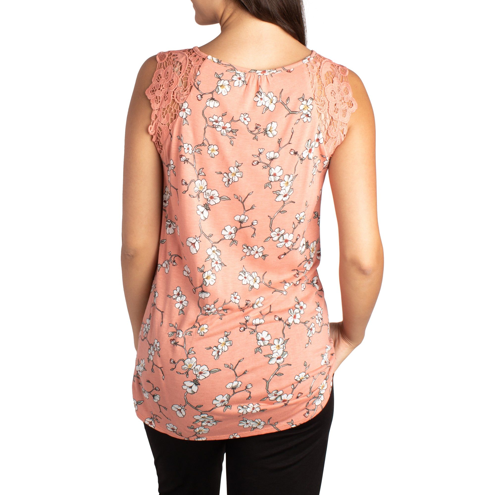 lily morgan Women's Printed Lace Shoulder Top - S-XL sold by Giant Tiger product image thumbnail 4