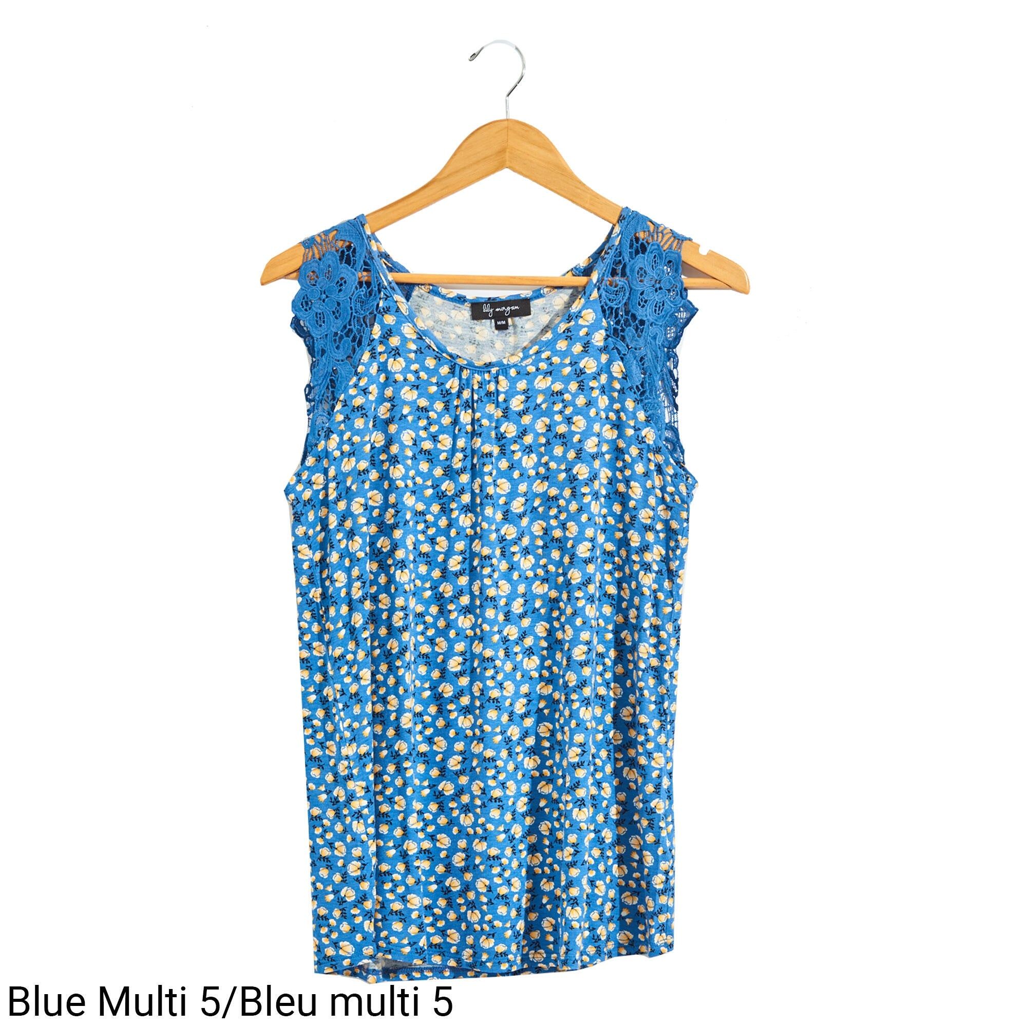 lily morgan Women's Printed Lace Shoulder Top - S-XL sold by Giant Tiger product image thumbnail 5
