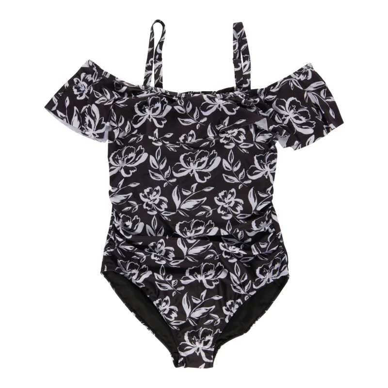 ACX Active Women's Plus Squareneck One-Piece Swimsuit sold by Giant Tiger