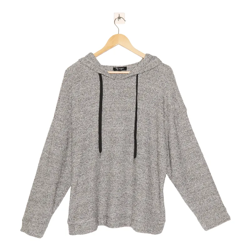 lily morgan Women's Plus Boucle Hooded Top sold by Giant Tiger