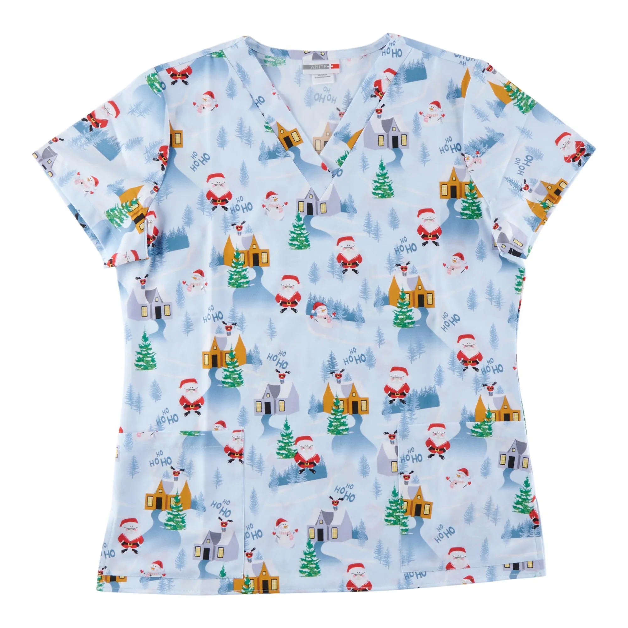 White Cross Women's Novelty Printed Scrub Top sold by Giant Tiger product image thumbnail 2