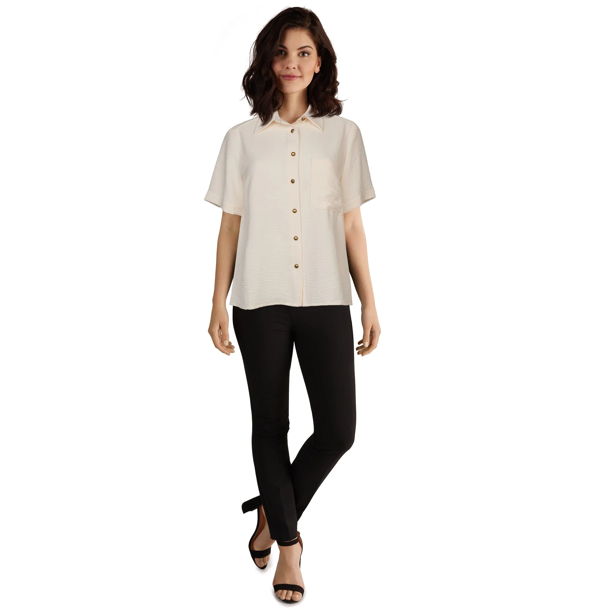 lily morgan Women's Solid Air Flow Blouse sold by Giant Tiger product image thumbnail 2