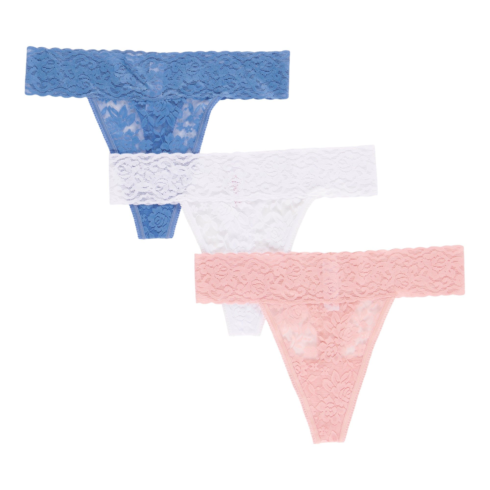 Carisma Women's Lace Mesh Thong, 3-Pack, Assorted sold by Giant Tiger