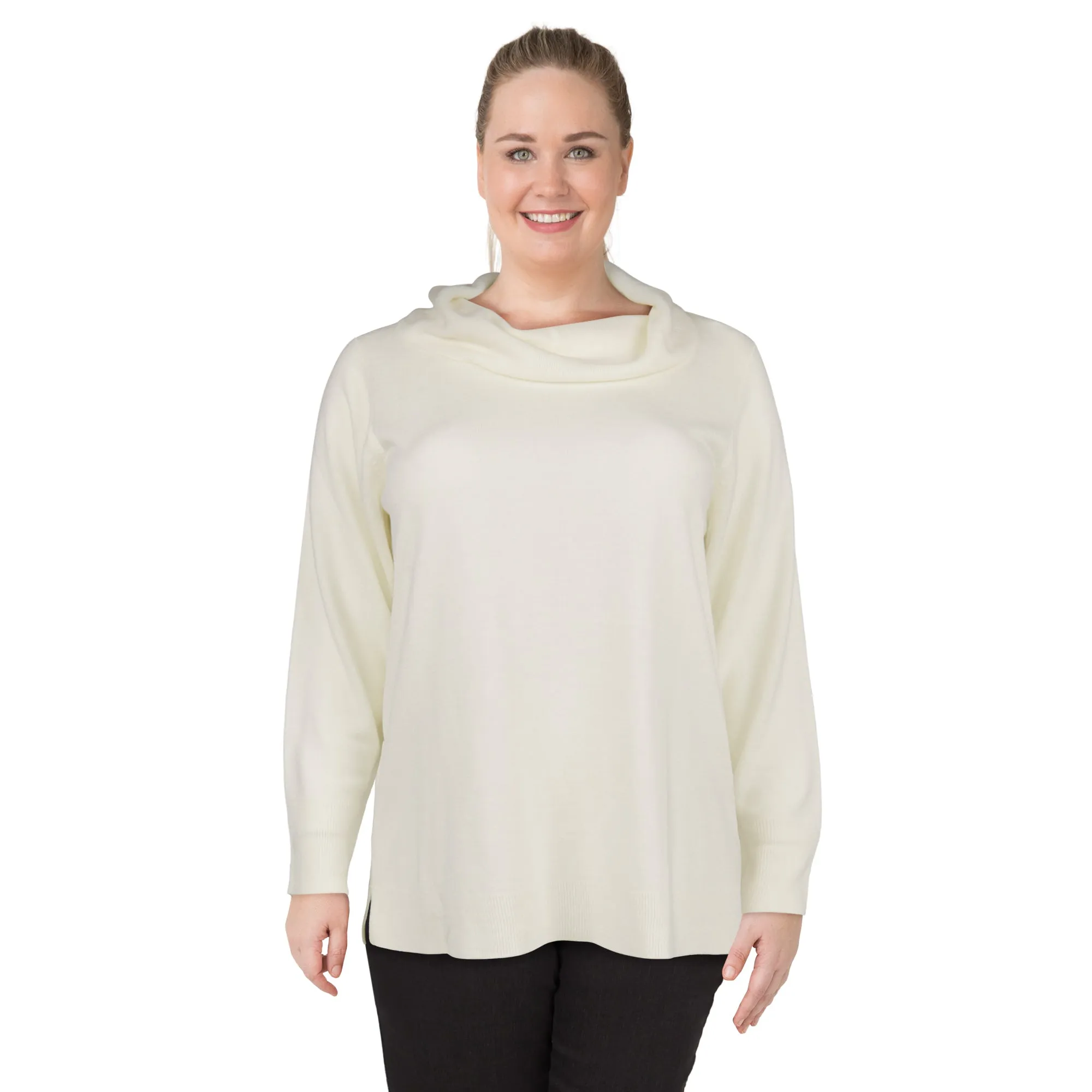 lily morgan Women's Plus Cowl Neck Long Sleeve Top sold by Giant Tiger product image thumbnail 3