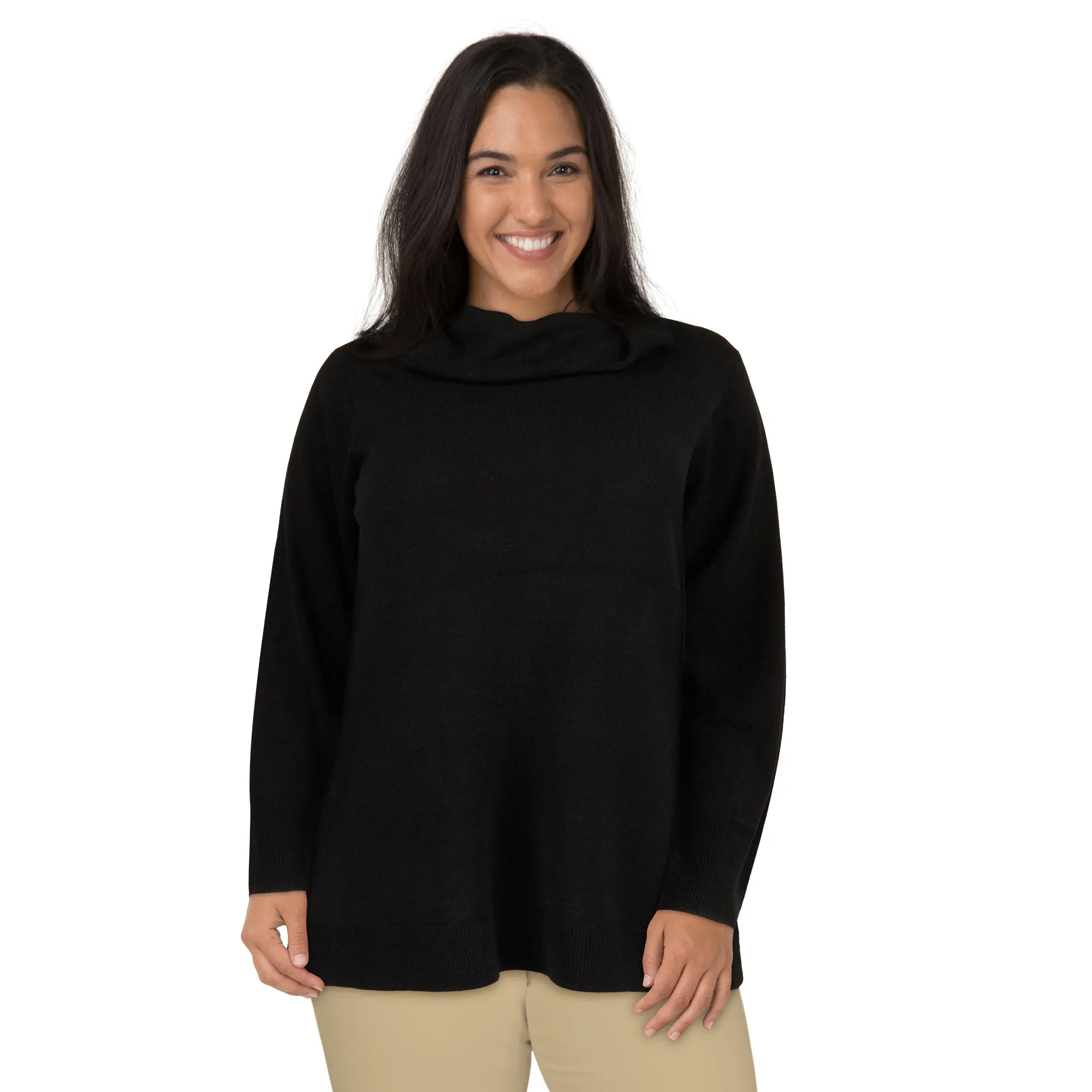 lily morgan Women's Plus Cowl Neck Long Sleeve Top sold by Giant Tiger