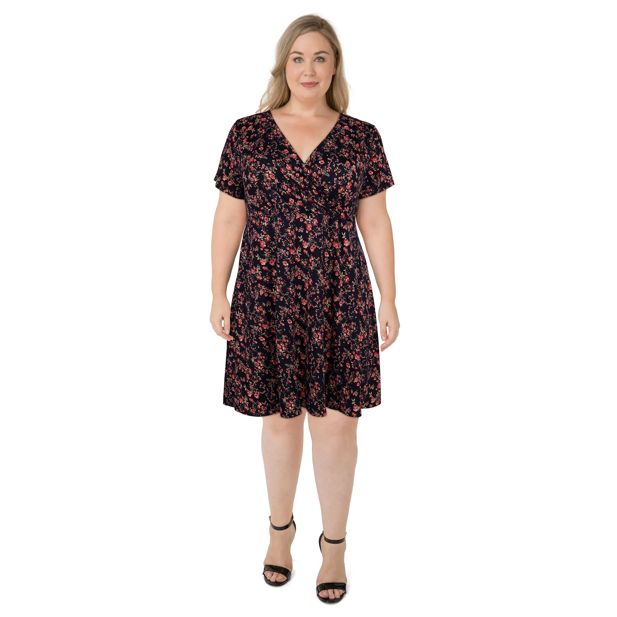 Women's Plus Short Sleeve Wrap Skater Dress sold by Giant Tiger product image thumbnail 2