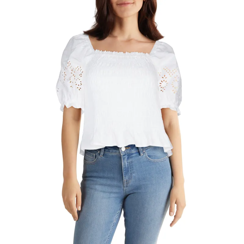 mySTYLE Women's Festival Cropped Shirt with Sleeve Detail sold by Giant Tiger