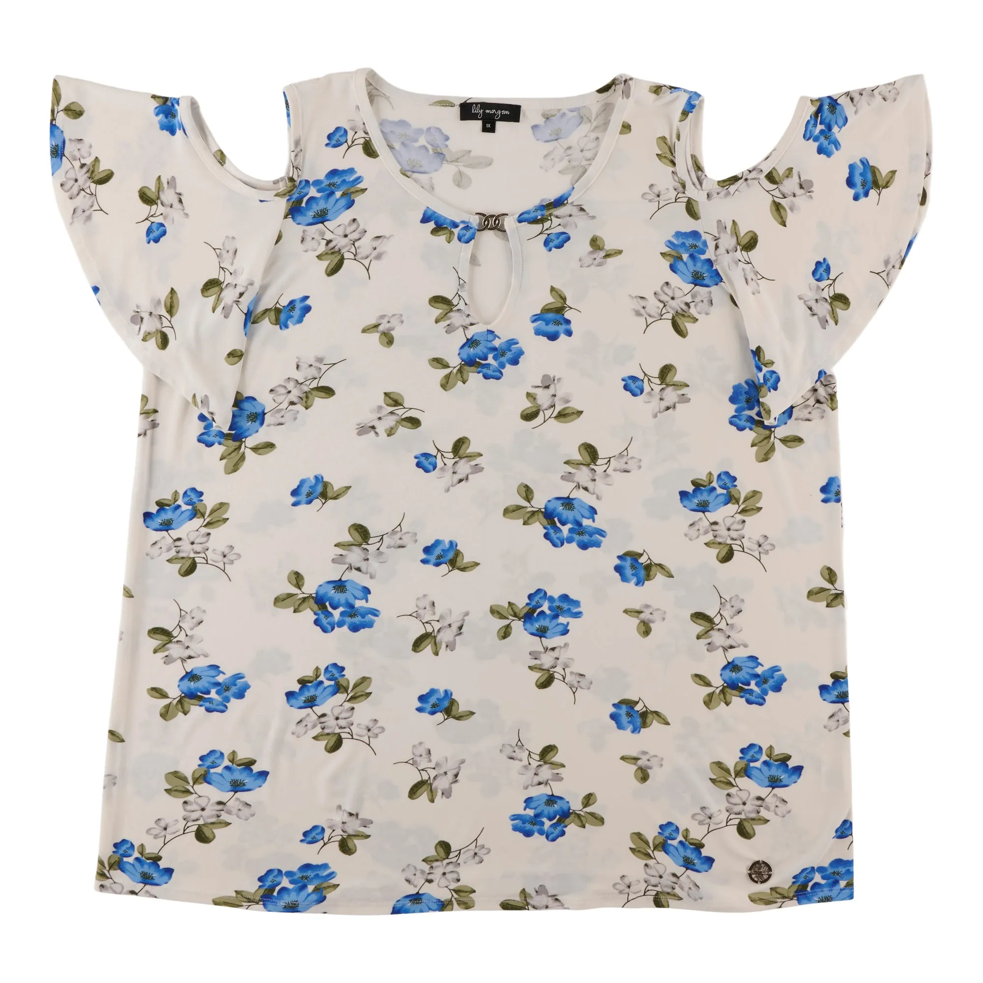 lily morgan Women's Plus Flutter Sleeve Blouse sold by Giant Tiger product image thumbnail 4