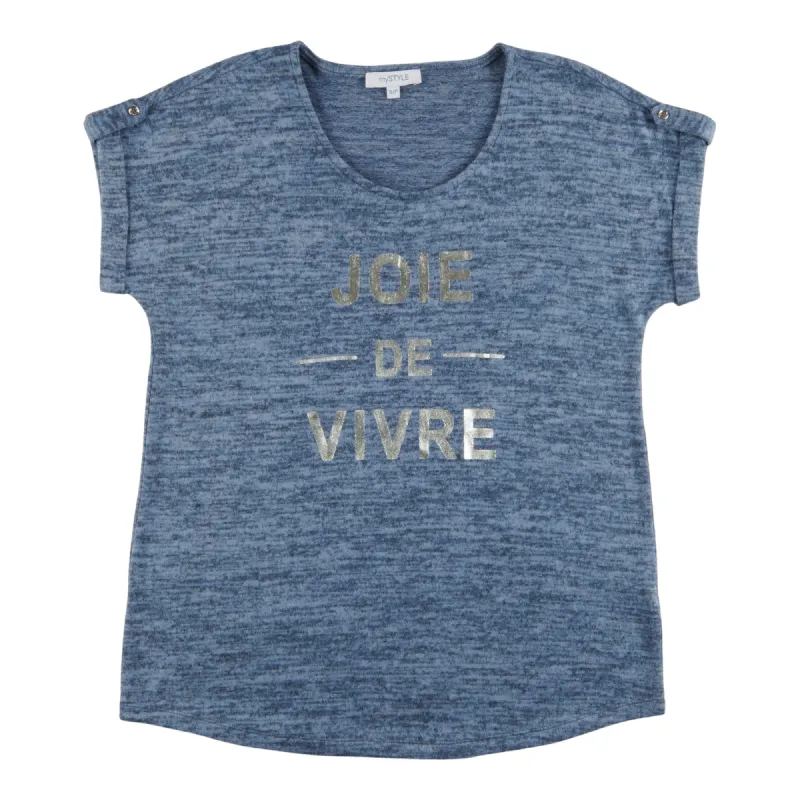 mySTYLE Women's Festival Top with French Graphic Print sold by Giant Tiger