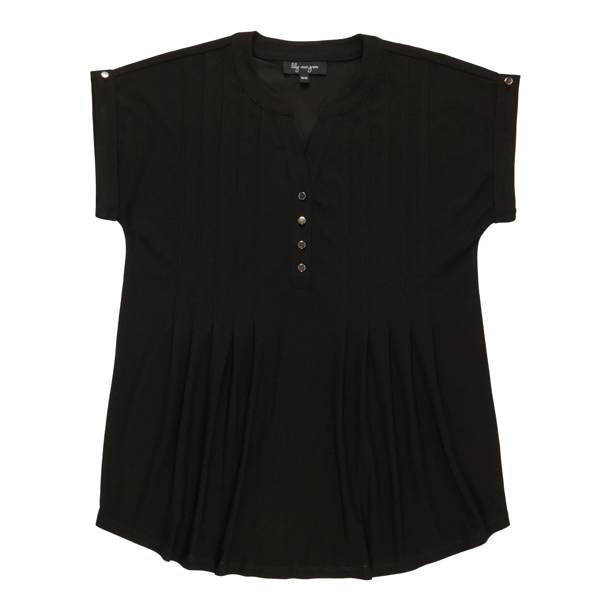 lily morgan Women's Pleated V-Neck Blouse sold by Giant Tiger