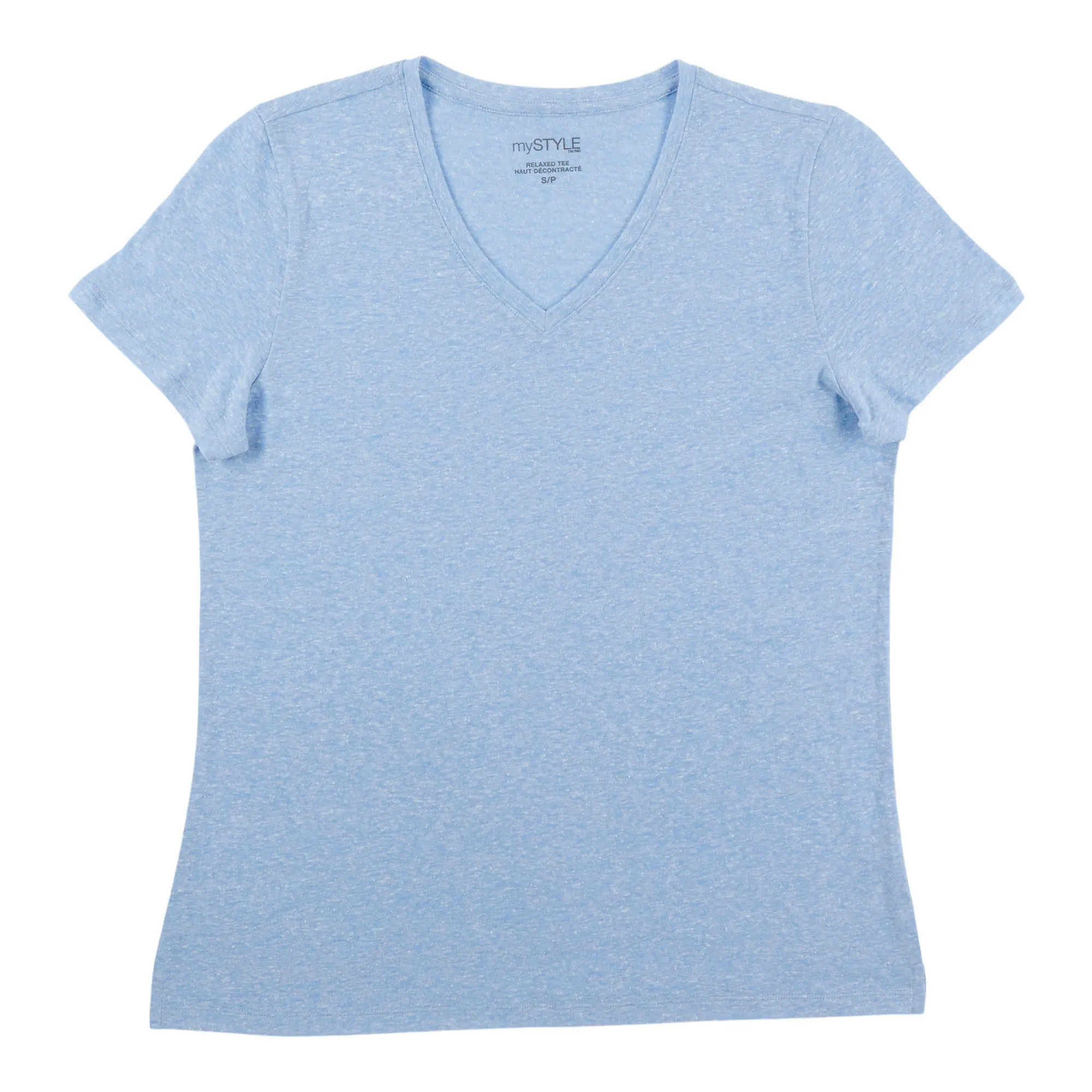 mySTYLE Women's Seasonal Relaxed V-Neck Nubby T-Shirt sold by Giant Tiger