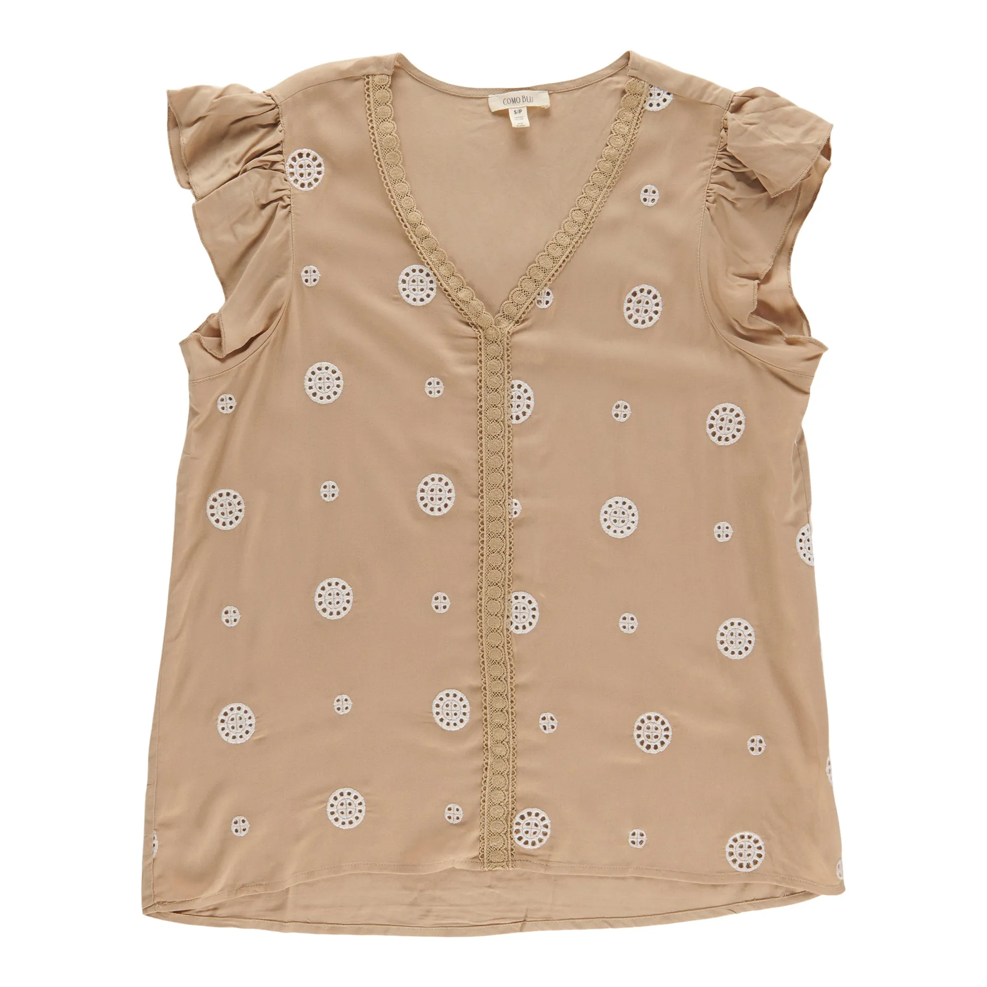 Women's V-Neck Blouse with Flutter Sleeves sold by Giant Tiger