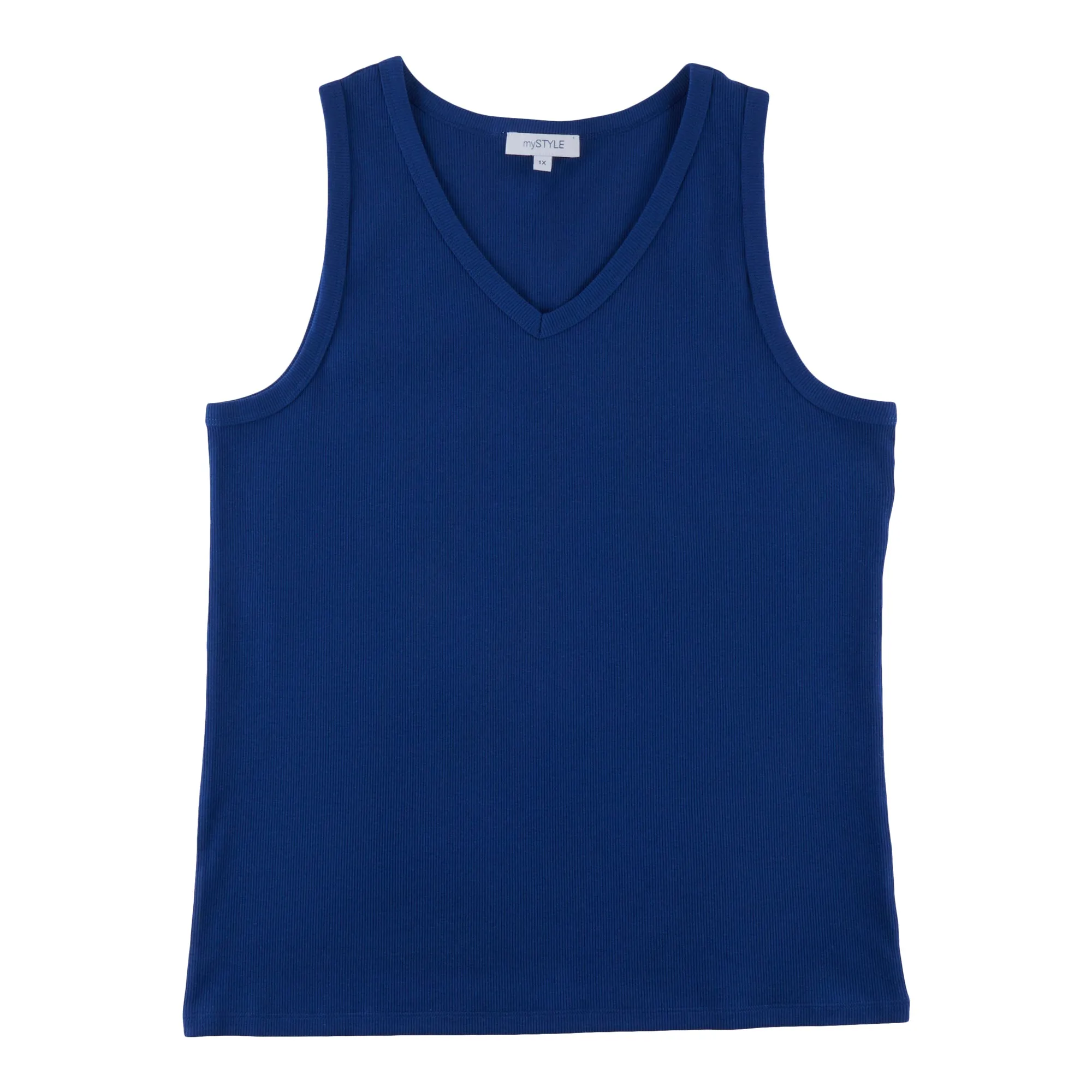 mySTYLE Women's Plus V-Neck Ribbed Tank Top sold by Giant Tiger product image thumbnail 2