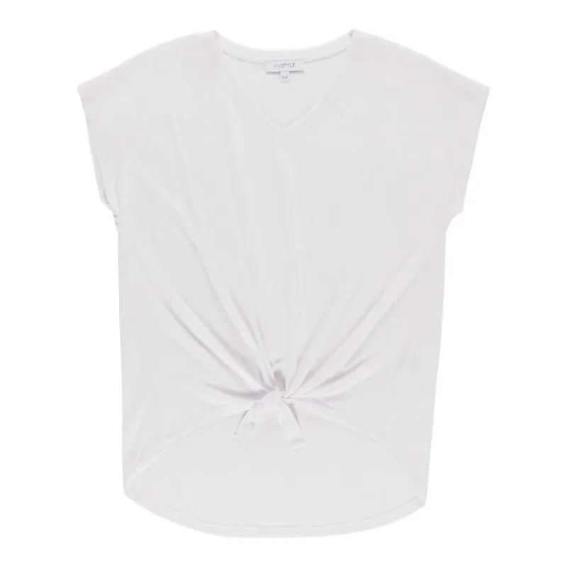 mySTYLE Women's Knot Front Linen Top sold by Giant Tiger