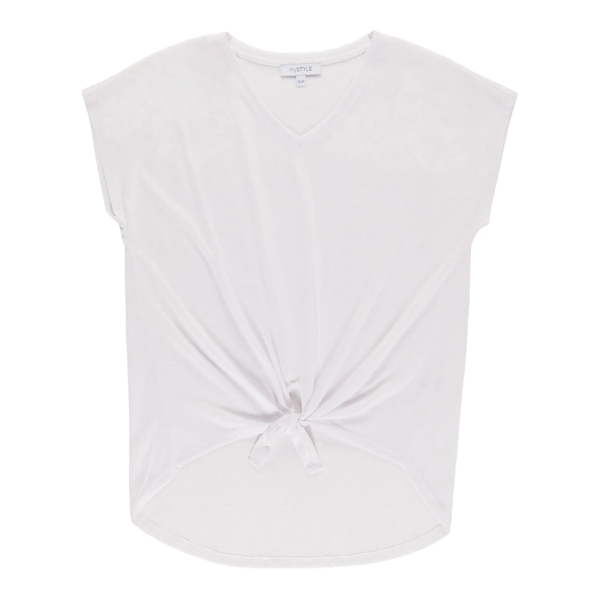 mySTYLE Women's Knot Front Linen Top sold by Giant Tiger