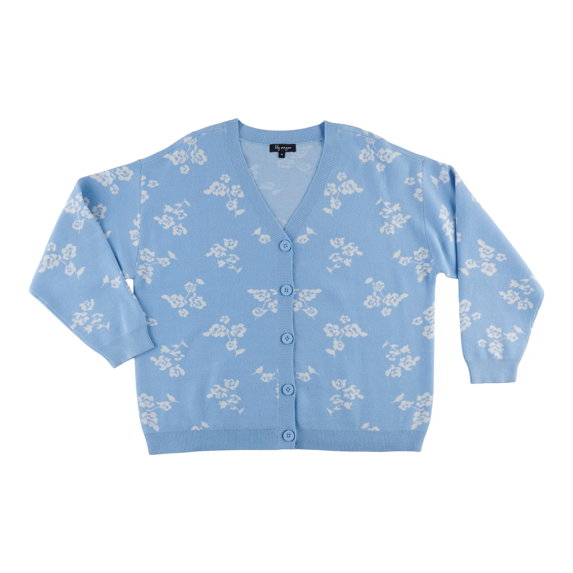 lily morgan Women's Plus V-Neck Jacquard Cardigan sold by Giant Tiger