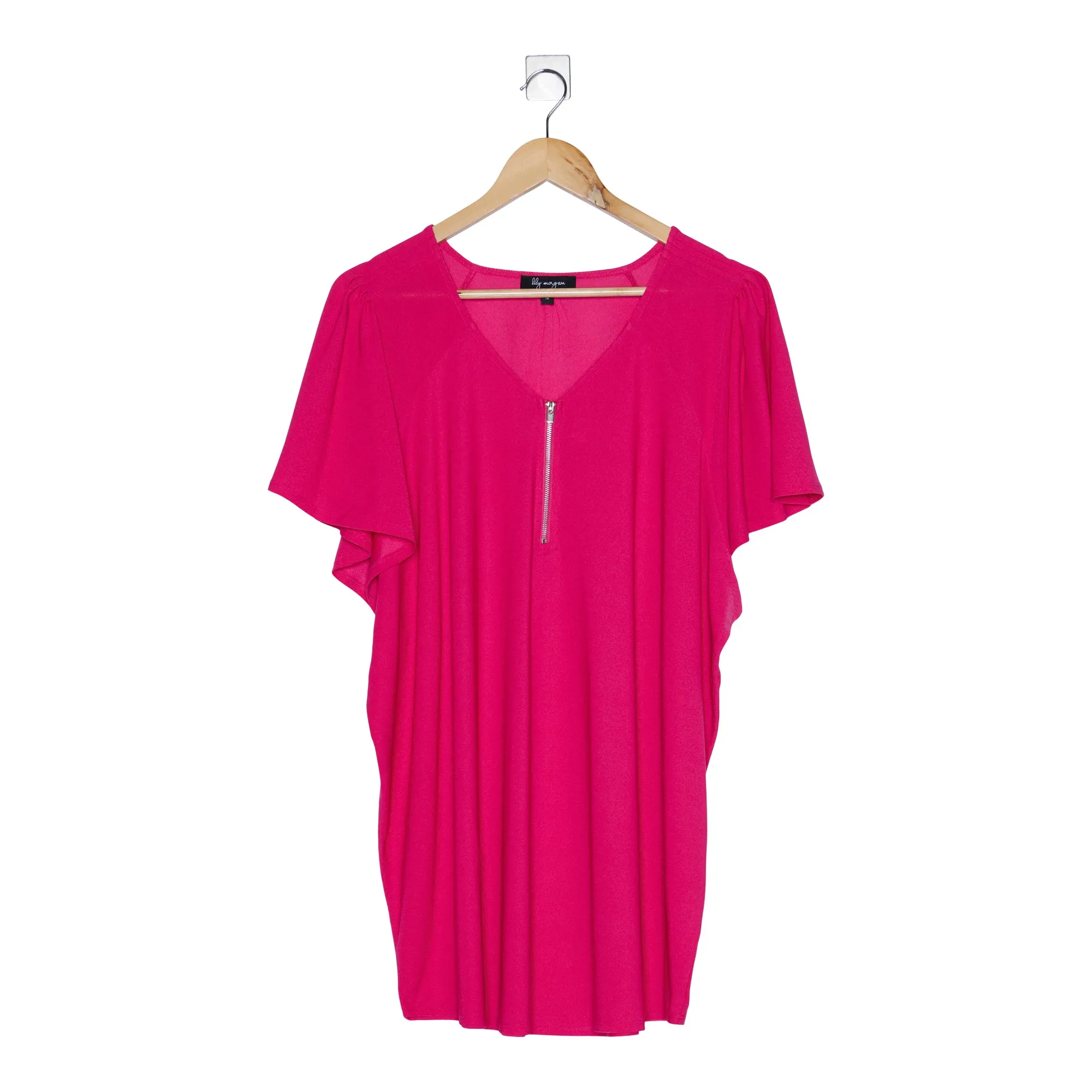 lily morgan Women's Plus Flutter Sleeve Top sold by Giant Tiger product image thumbnail 2