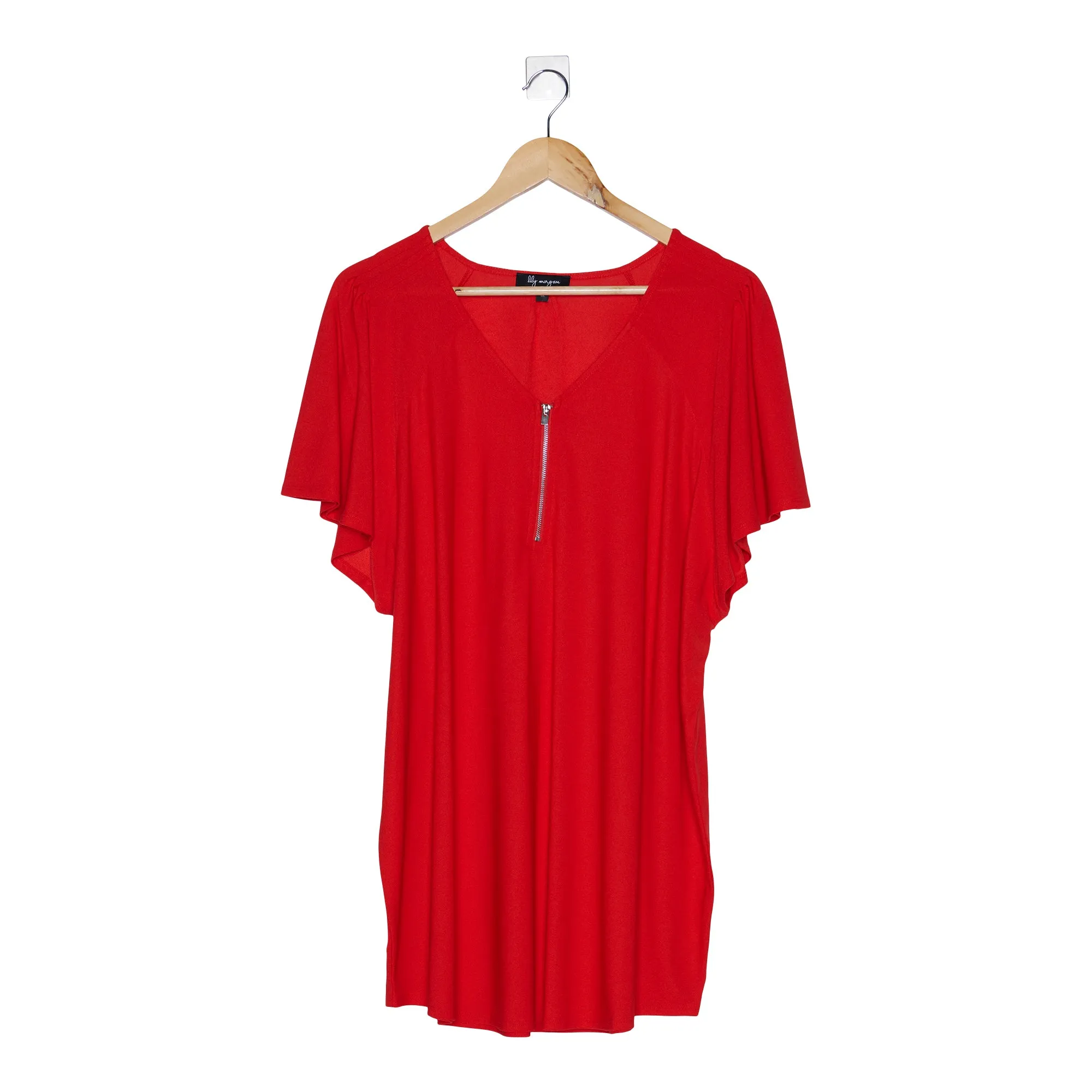 lily morgan Women's Plus Flutter Sleeve Top sold by Giant Tiger product image thumbnail 4
