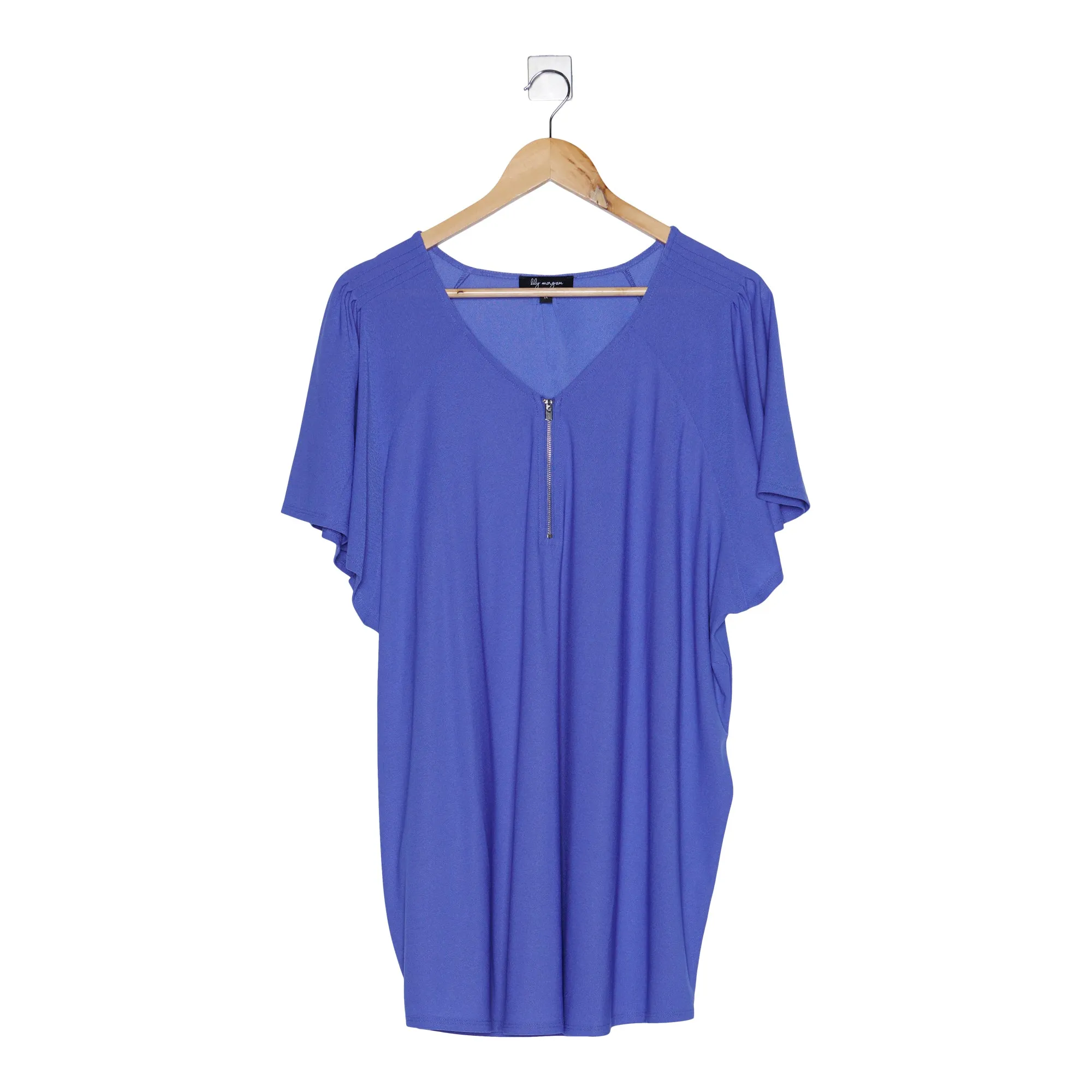lily morgan Women's Plus Flutter Sleeve Top sold by Giant Tiger product image thumbnail 3