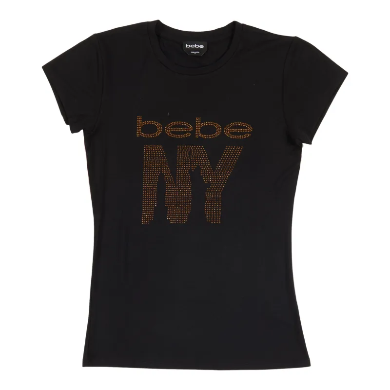 Bebe Women's Logo Rhinestone Tee sold by Giant Tiger
