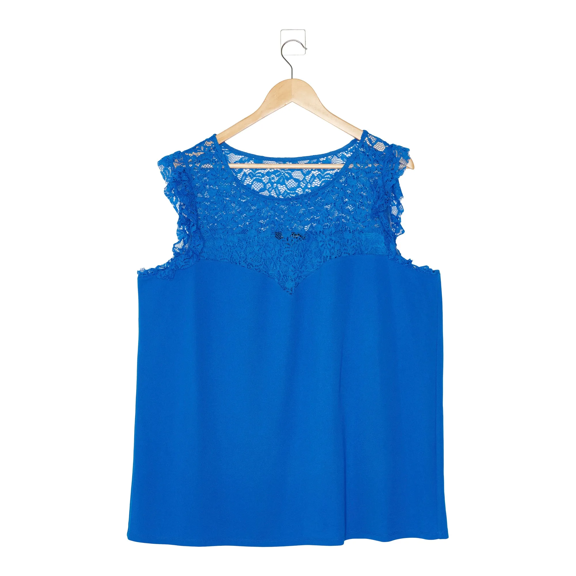 lily morgan Women's Plus Lace Ruffle Top sold by Giant Tiger product image thumbnail 3