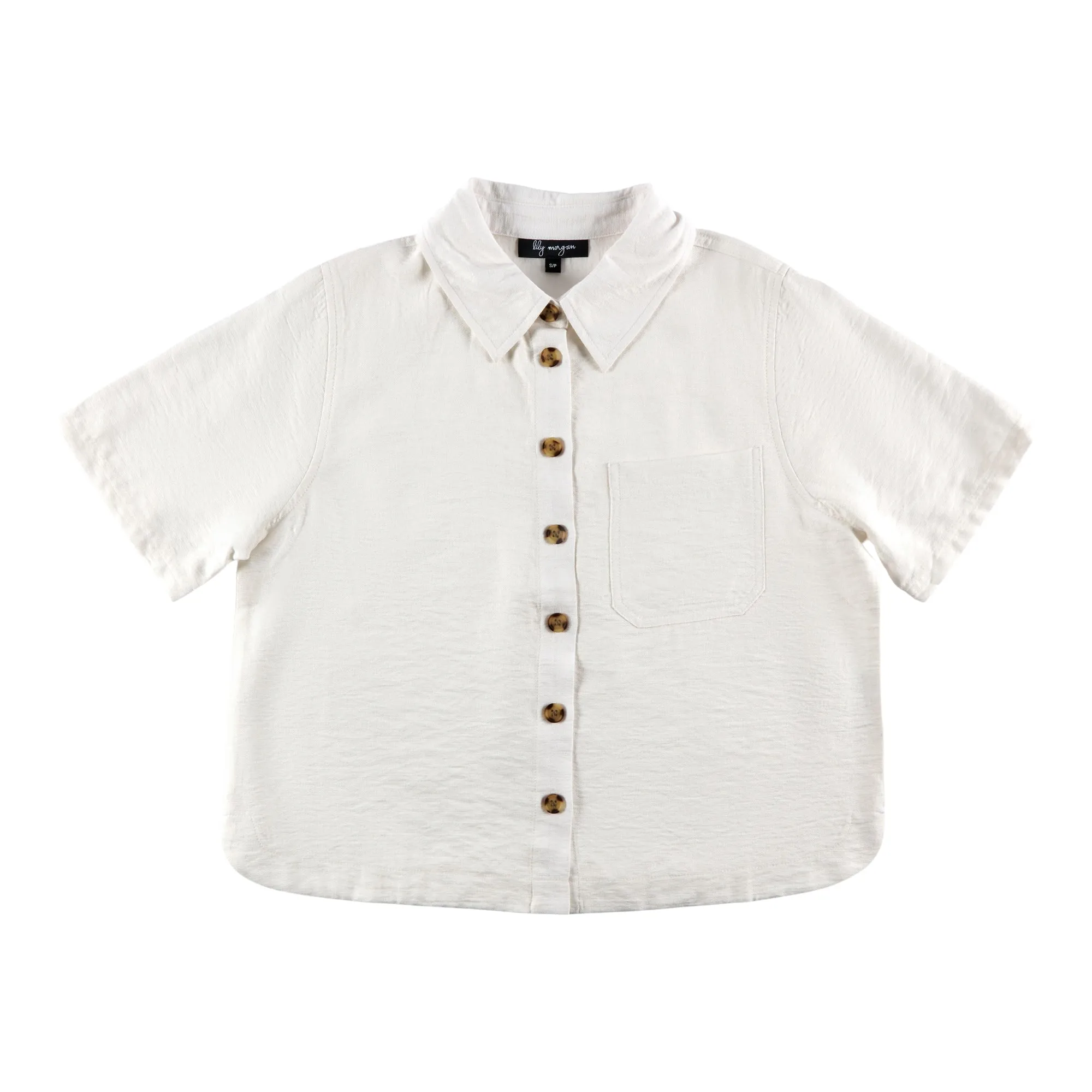 lily morgan Women's Mystic Solid Short Sleeve Camp Shirt sold by Giant Tiger product image thumbnail 2