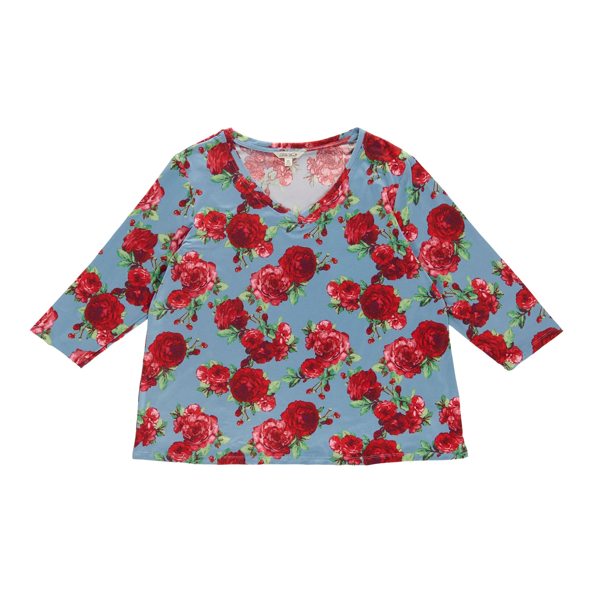 Women's Plus V-Neck Elbow Sleeve Top sold by Giant Tiger