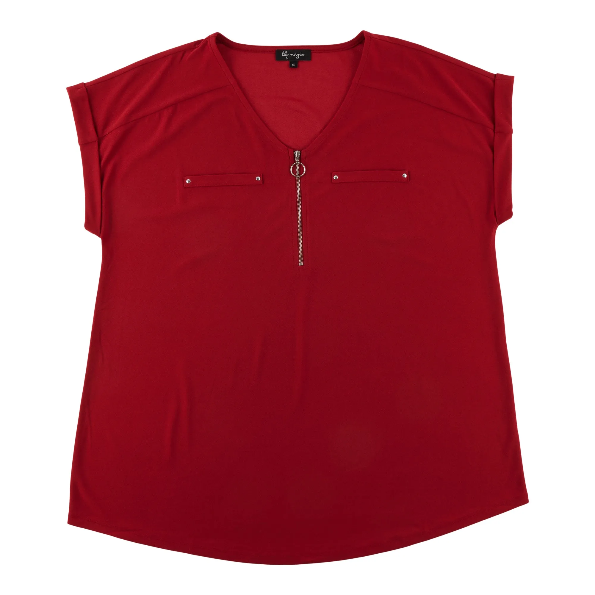 lily morgan Women's Plus V-Neck Blouse sold by Giant Tiger product image thumbnail 3