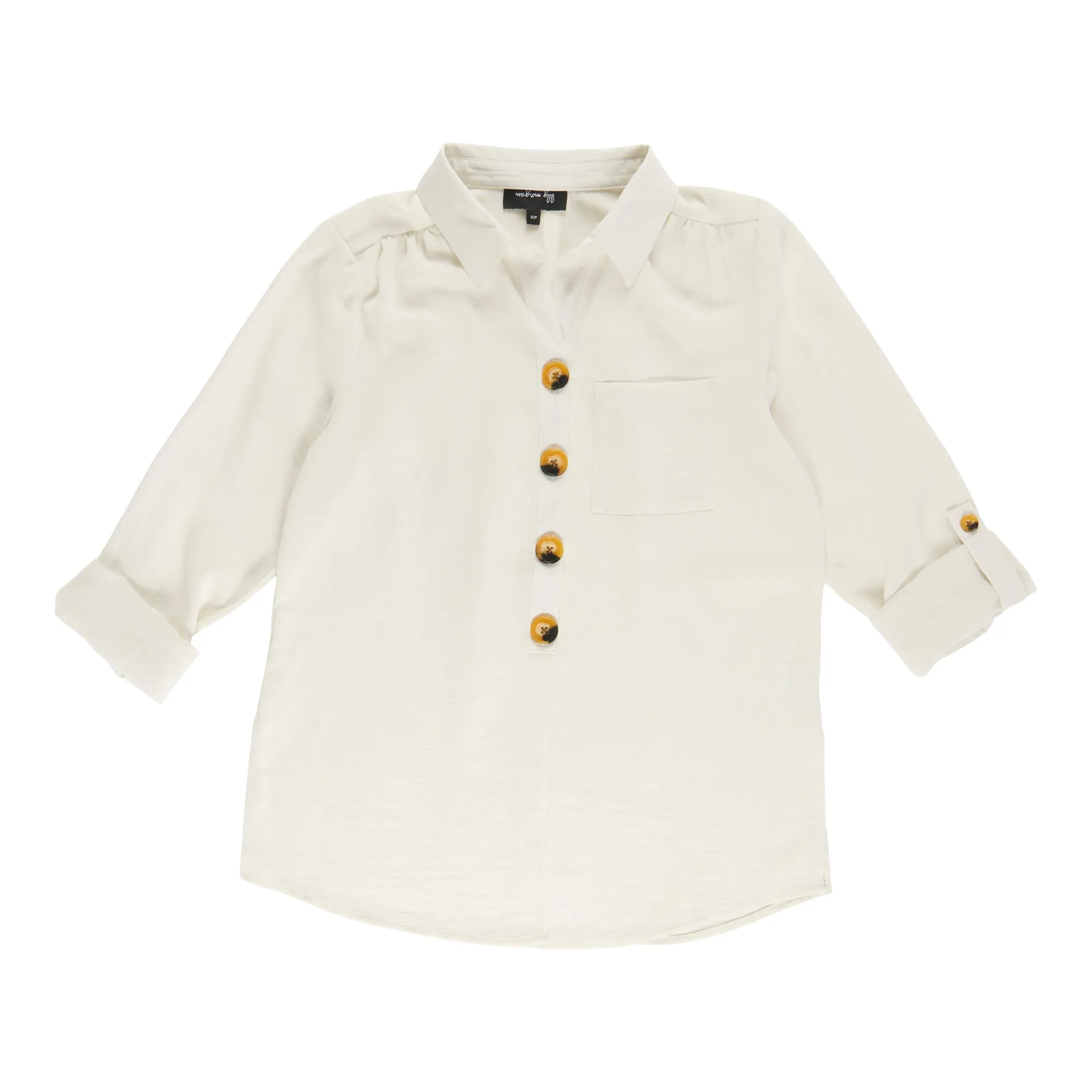 lily morgan Women's Collared Big Button Blouse sold by Giant Tiger product image thumbnail 2