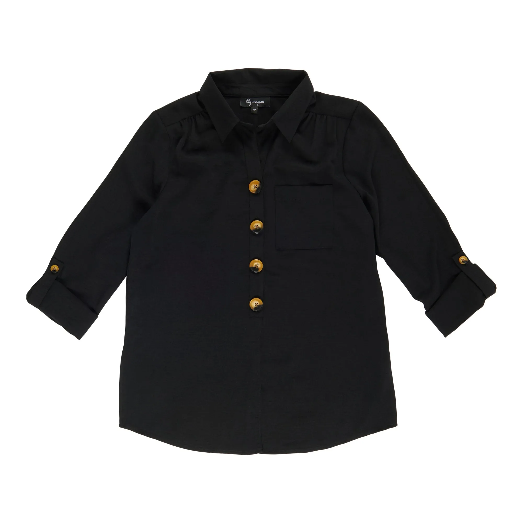 lily morgan Women's Collared Big Button Blouse sold by Giant Tiger