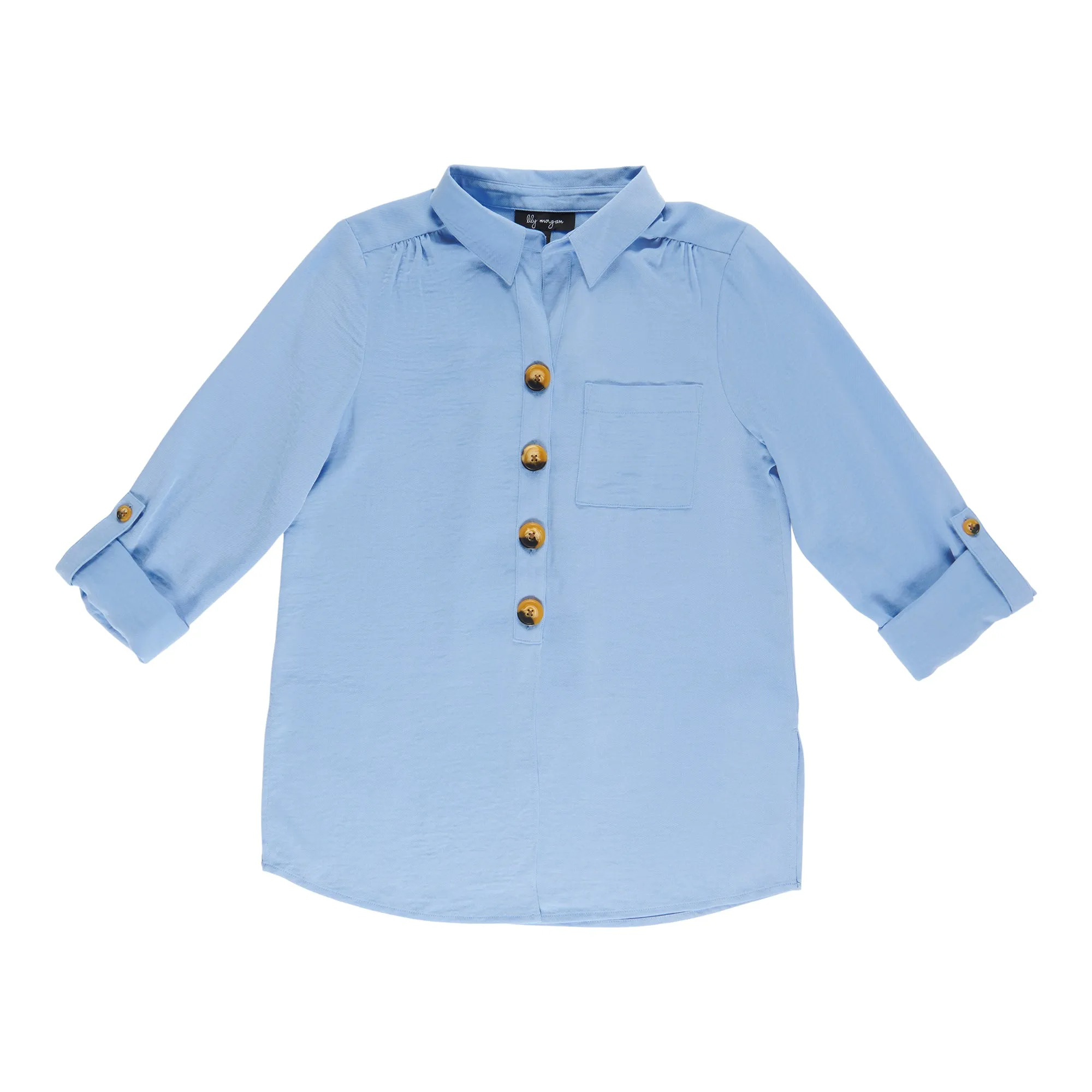 lily morgan Women's Collared Big Button Blouse sold by Giant Tiger product image thumbnail 3