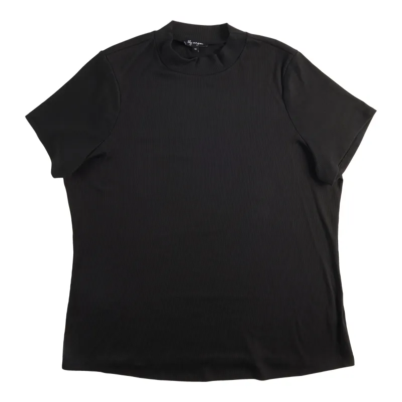 lily morgan Women's Plus Spring Bloom Mock Neck Short Sleeve Top sold by Giant Tiger