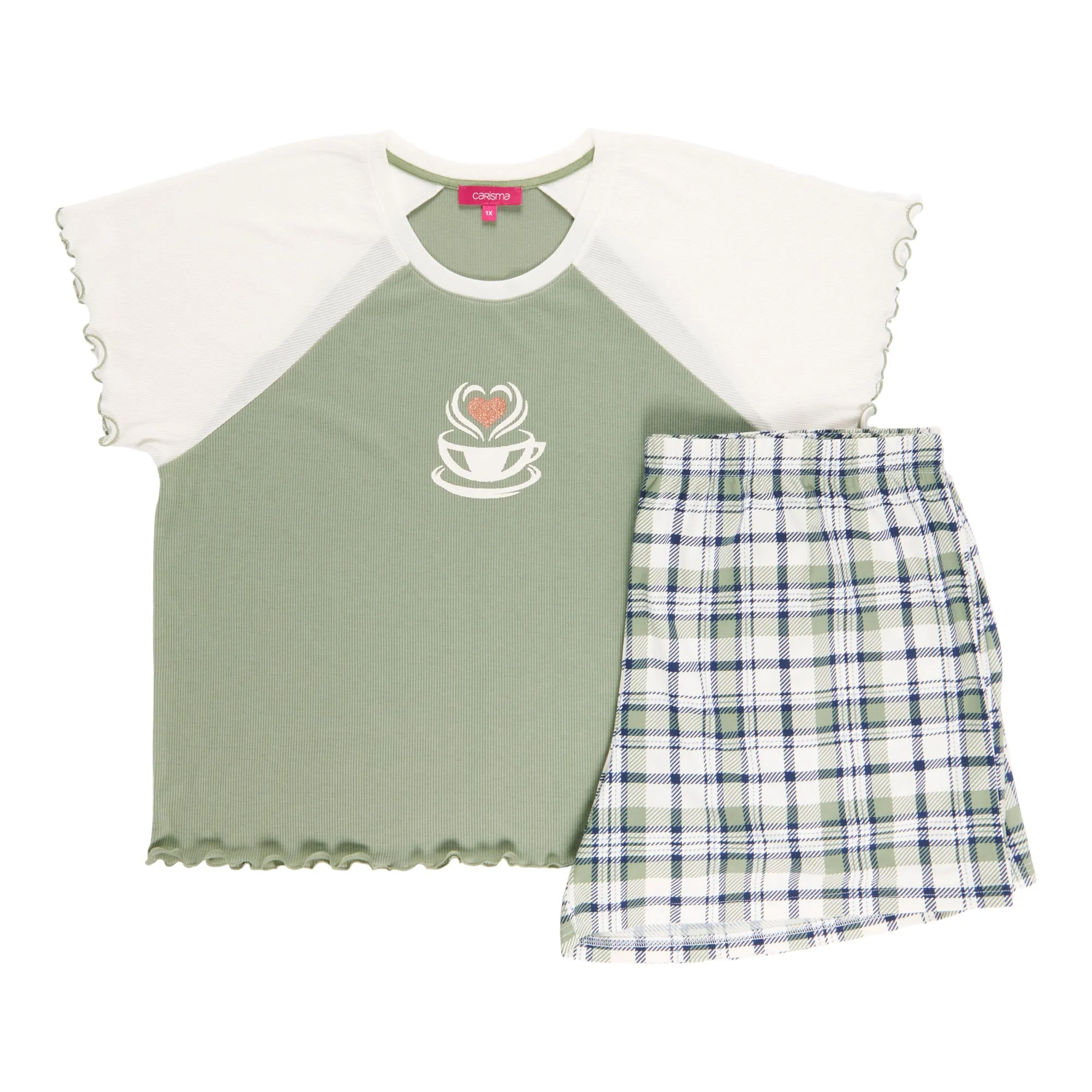 Carisma Women's Plus Perfect Dream Raglan PJ Boxer Set, 2-Piece sold by Giant Tiger product image thumbnail 2