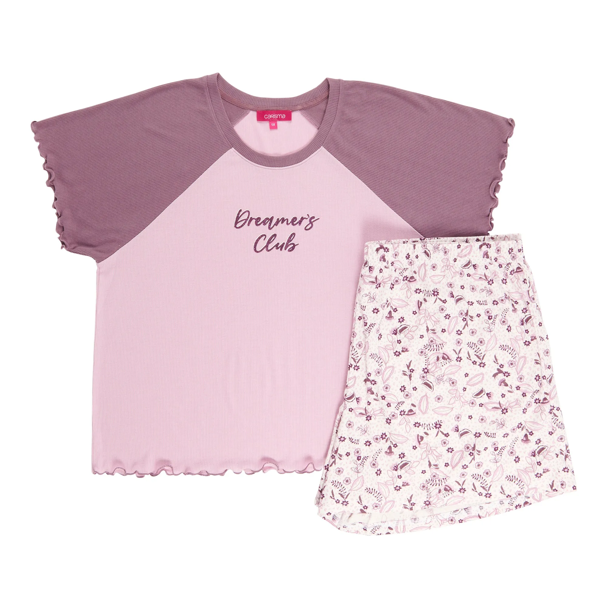 Carisma Women's Plus Perfect Dream Raglan PJ Boxer Set, 2-Piece sold by Giant Tiger product image thumbnail 3