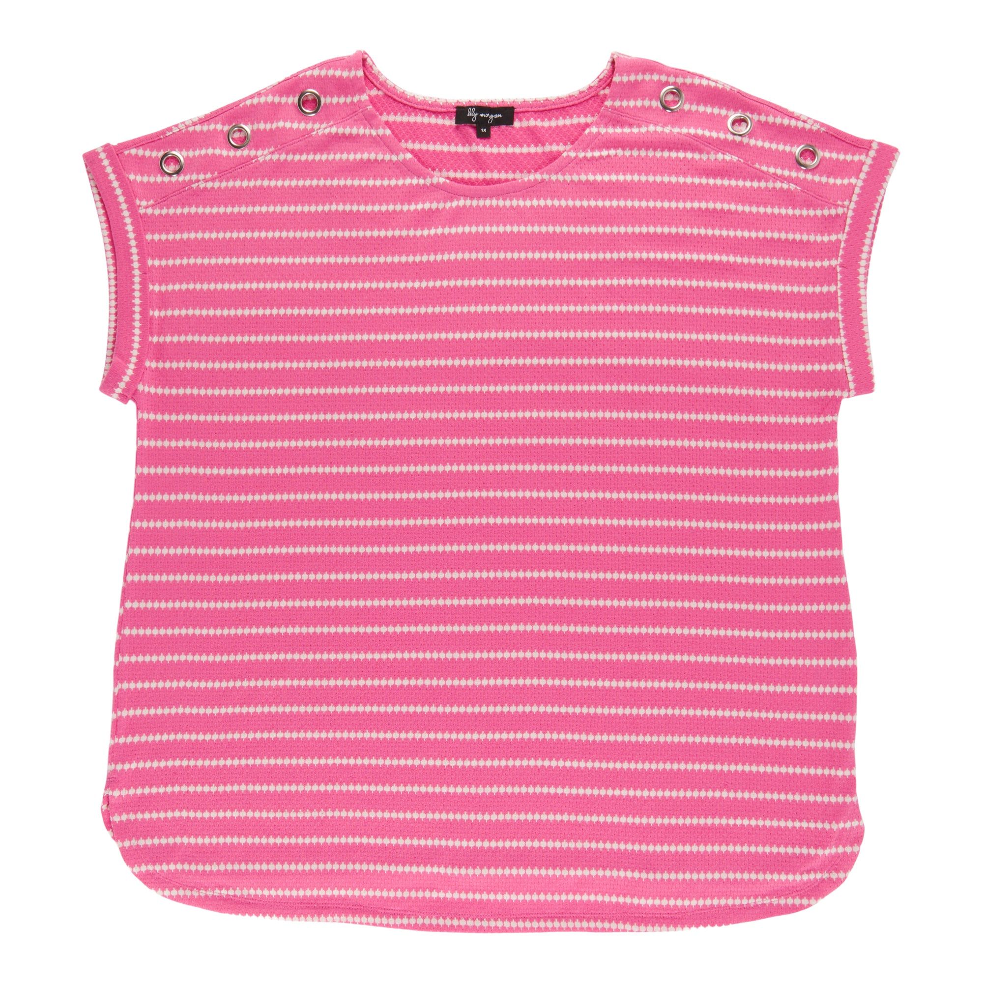 lily morgan Women's Plus Short Sleeve Top with Ring Detail sold by Giant Tiger product image thumbnail 4