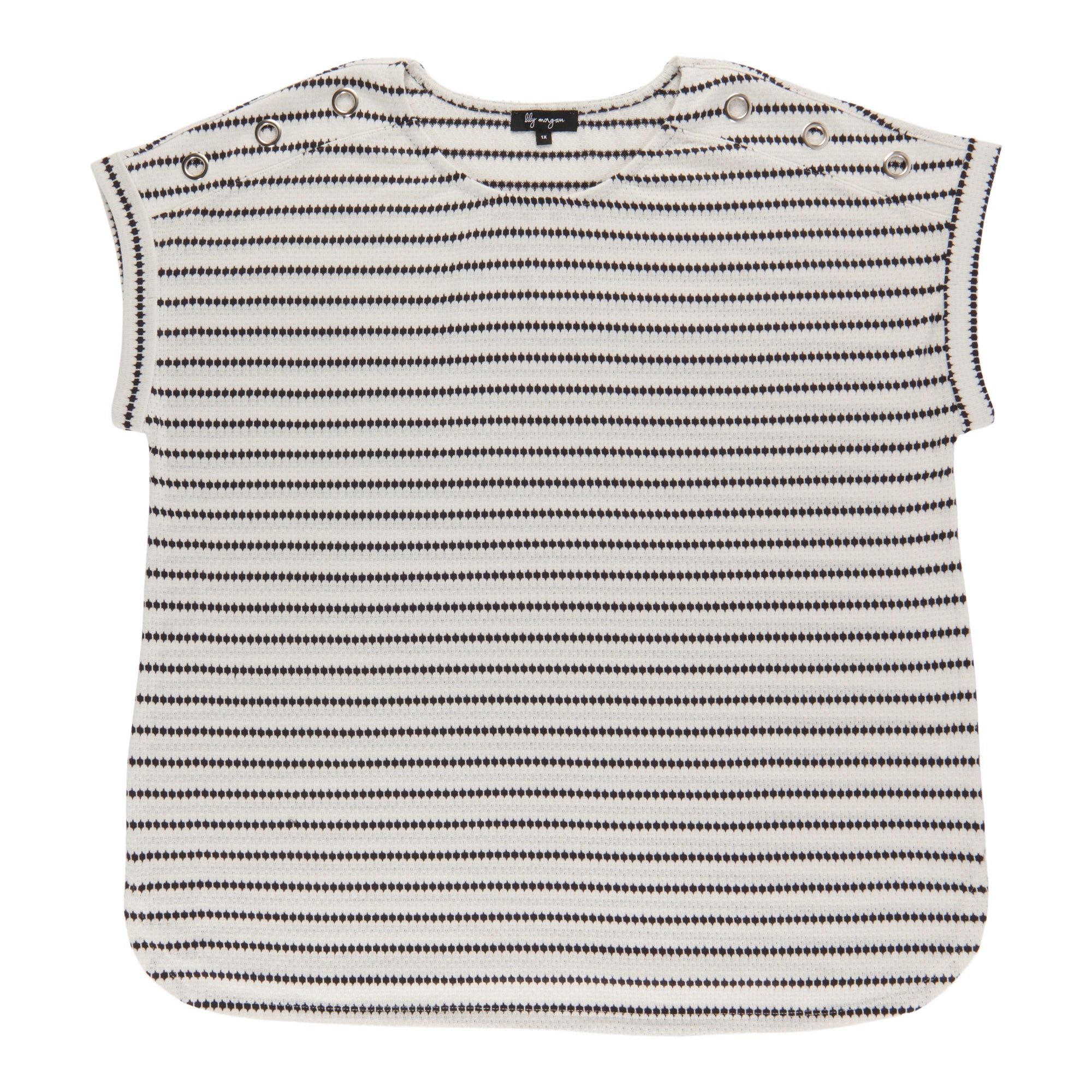 lily morgan Women's Plus Short Sleeve Top with Ring Detail sold by Giant Tiger product image thumbnail 3