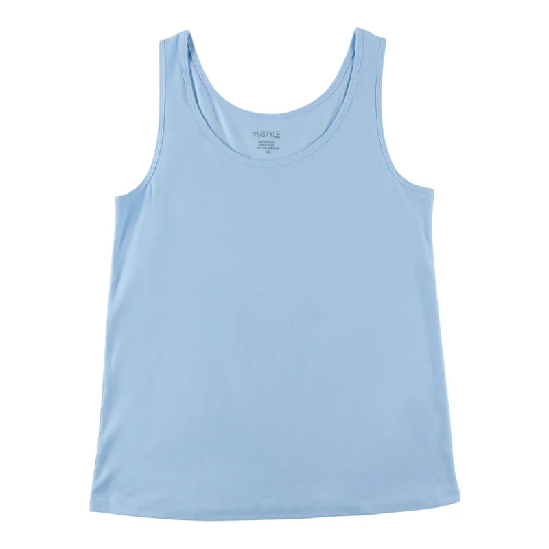 mySTYLE Women's Plus Scooped Ribbed Tank Top sold by Giant Tiger