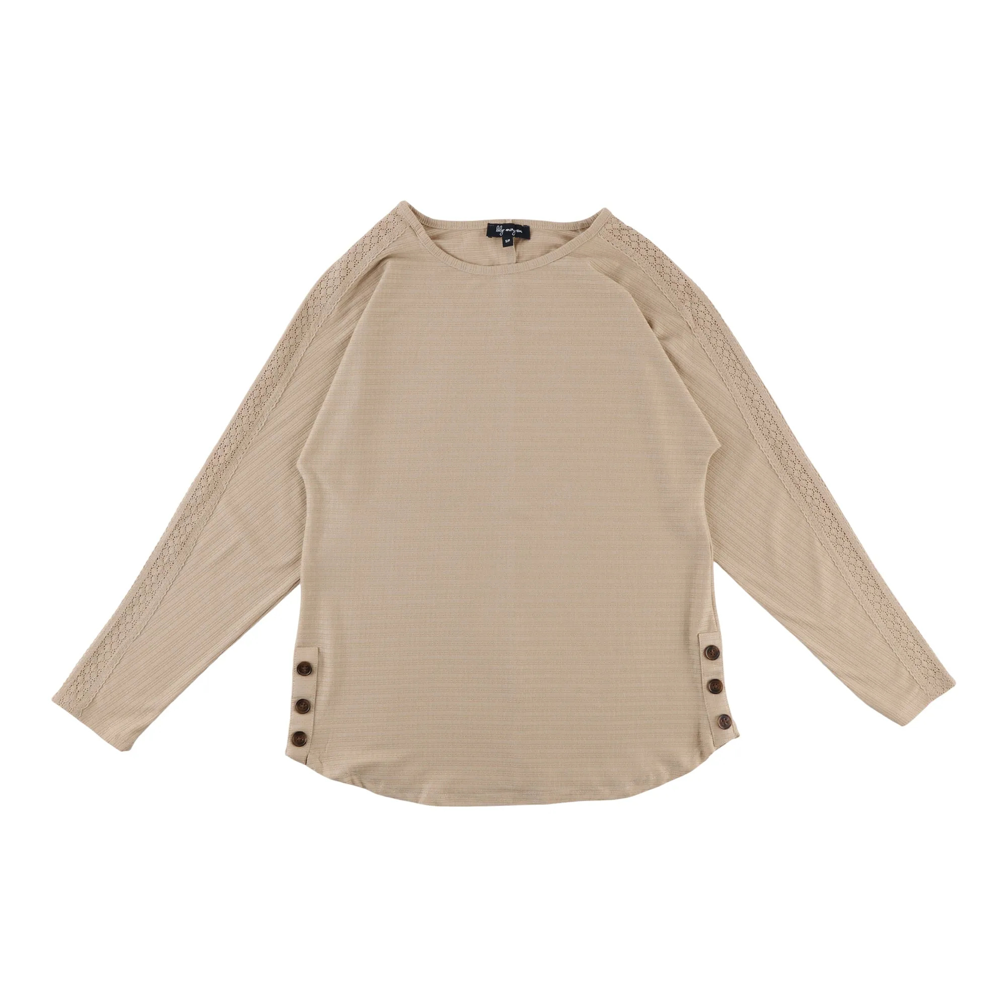 lily morgan Women's Round Neck Ribbed Blouse sold by Giant Tiger product image thumbnail 2