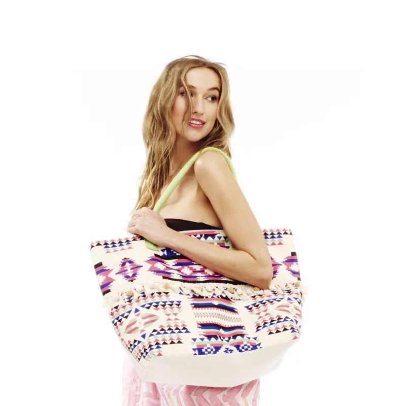 Women's Aztec Pattern Zip Tote Bag sold by Giant Tiger