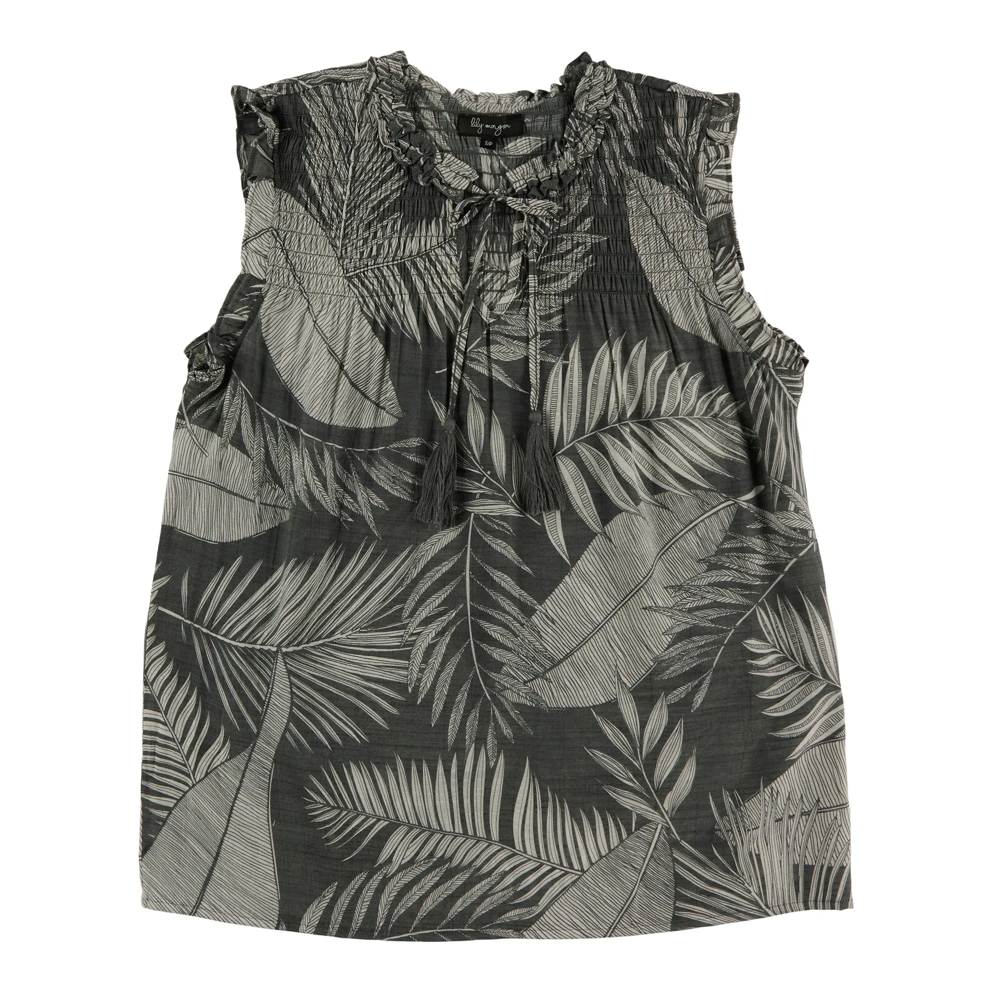 lily morgan Women's Tropical Smocked Front Blouse sold by Giant Tiger product image thumbnail 2