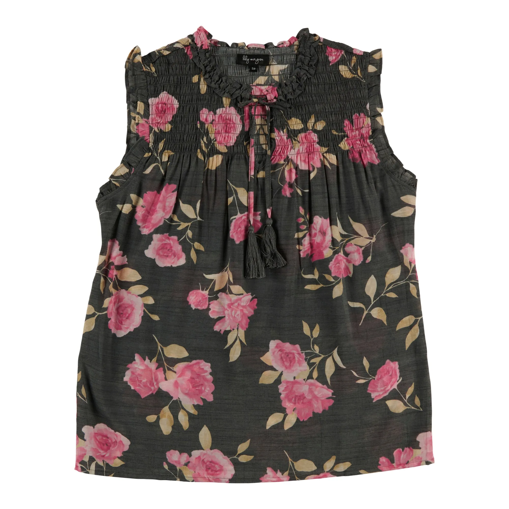 lily morgan Women's Tropical Smocked Front Blouse sold by Giant Tiger product image thumbnail 3