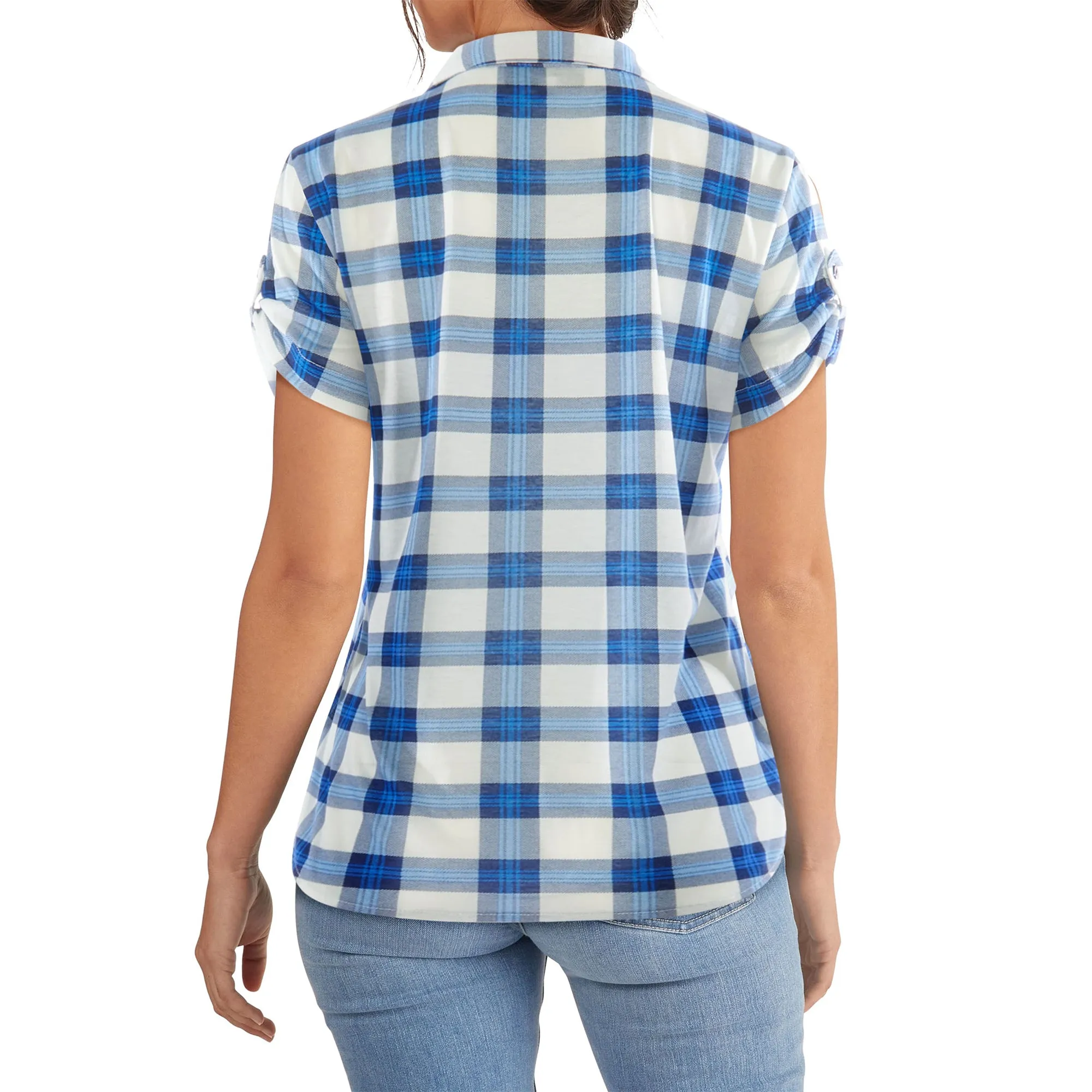 mySTYLE Women's Seasonal Plaid Cap Sleeve Shirt sold by Giant Tiger product image thumbnail 4