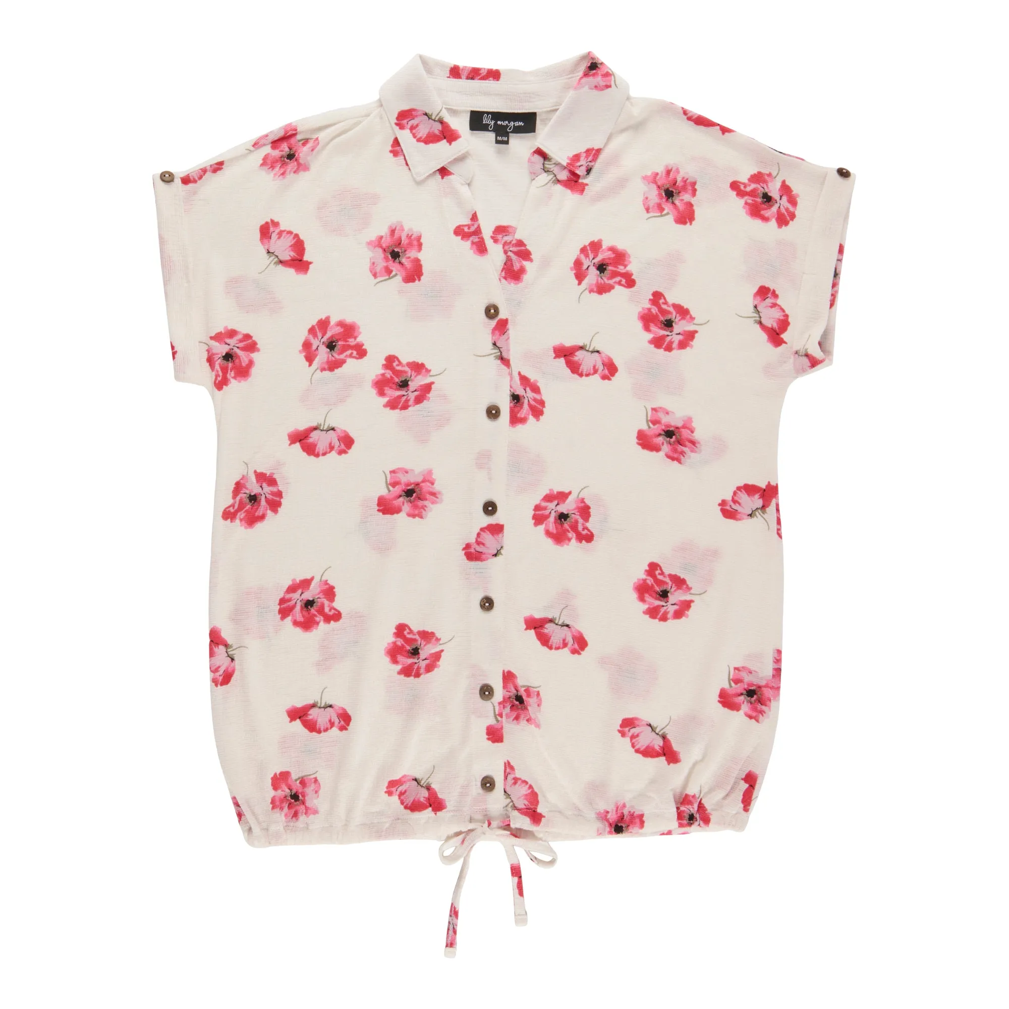 lily morgan Women's Tie Front Button-Up Shirt sold by Giant Tiger product image thumbnail 3