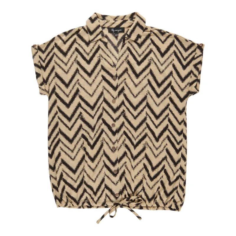 lily morgan Women's Tie Front Button-Up Shirt sold by Giant Tiger