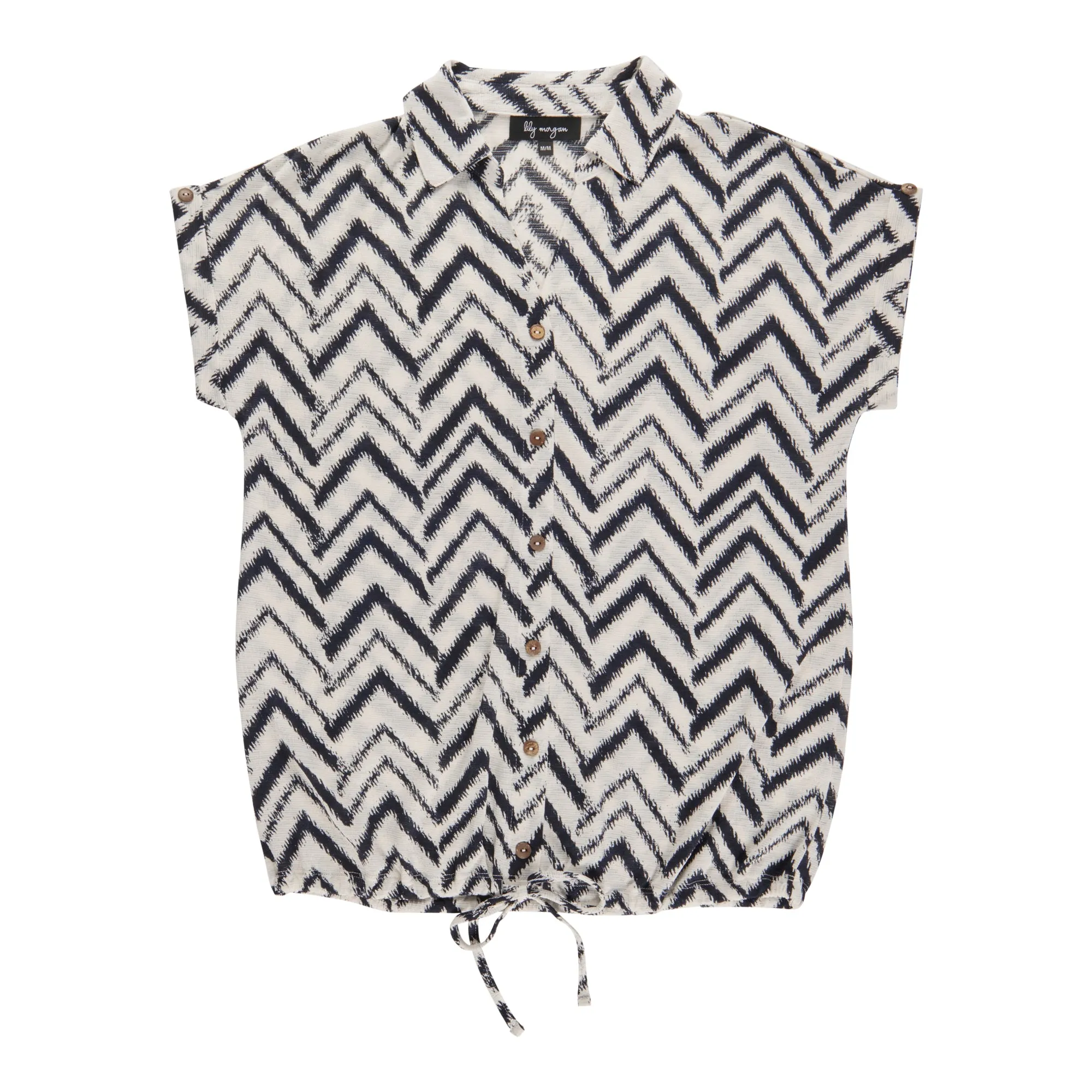 lily morgan Women's Tie Front Button-Up Shirt sold by Giant Tiger product image thumbnail 4